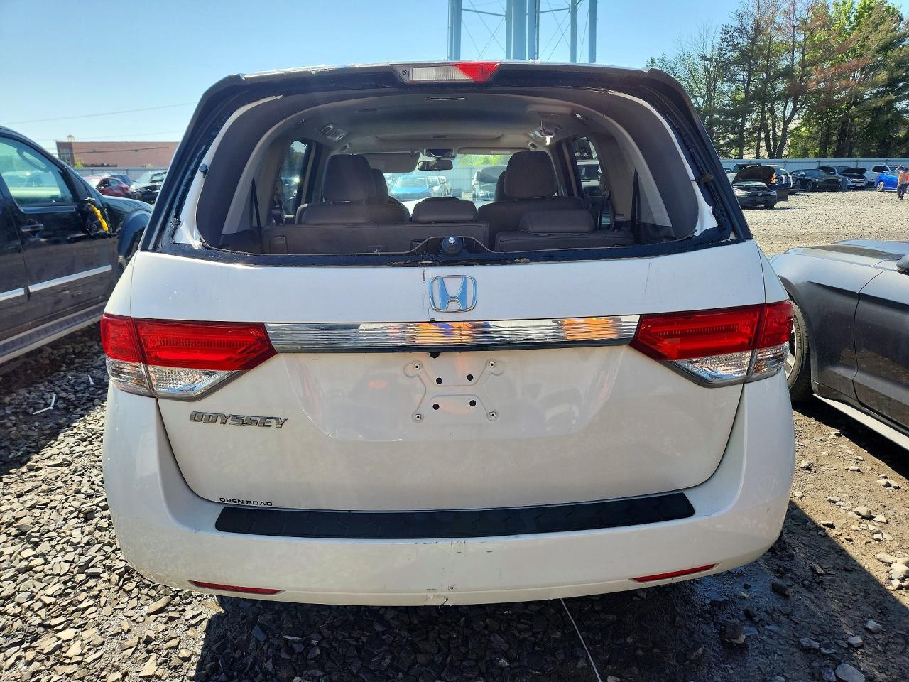 2015 Honda Odyssey Exl White vin: 5FNRL5H67FB066060