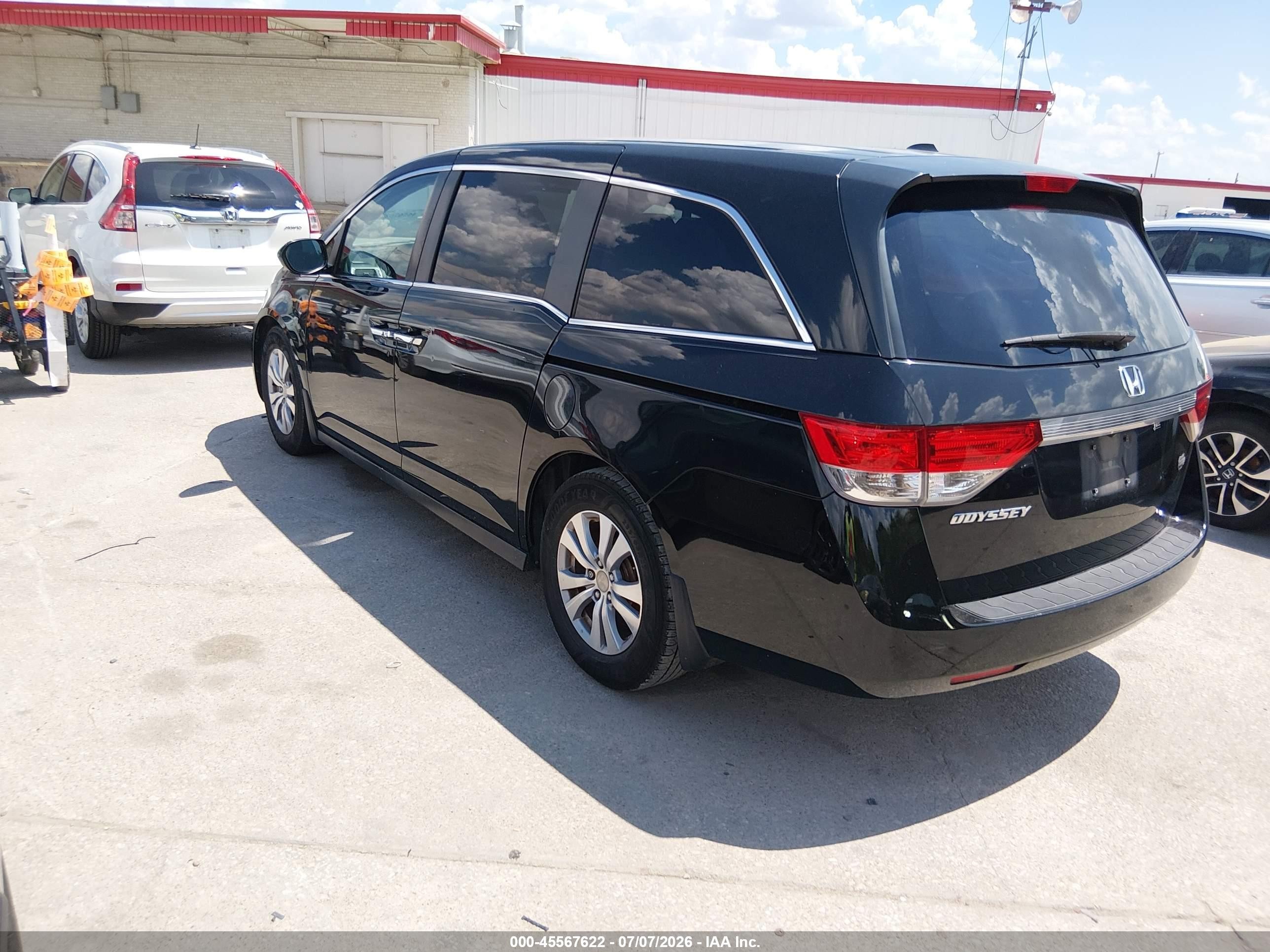 2015 Honda Odyssey Ex-l Black vin: 5FNRL5H67FB087703