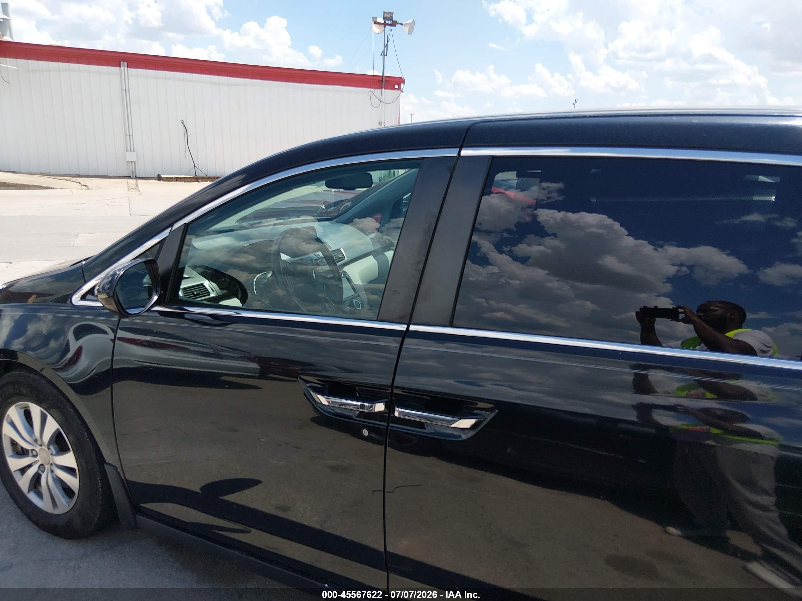 2015 Honda Odyssey Ex-l Black vin: 5FNRL5H67FB087703