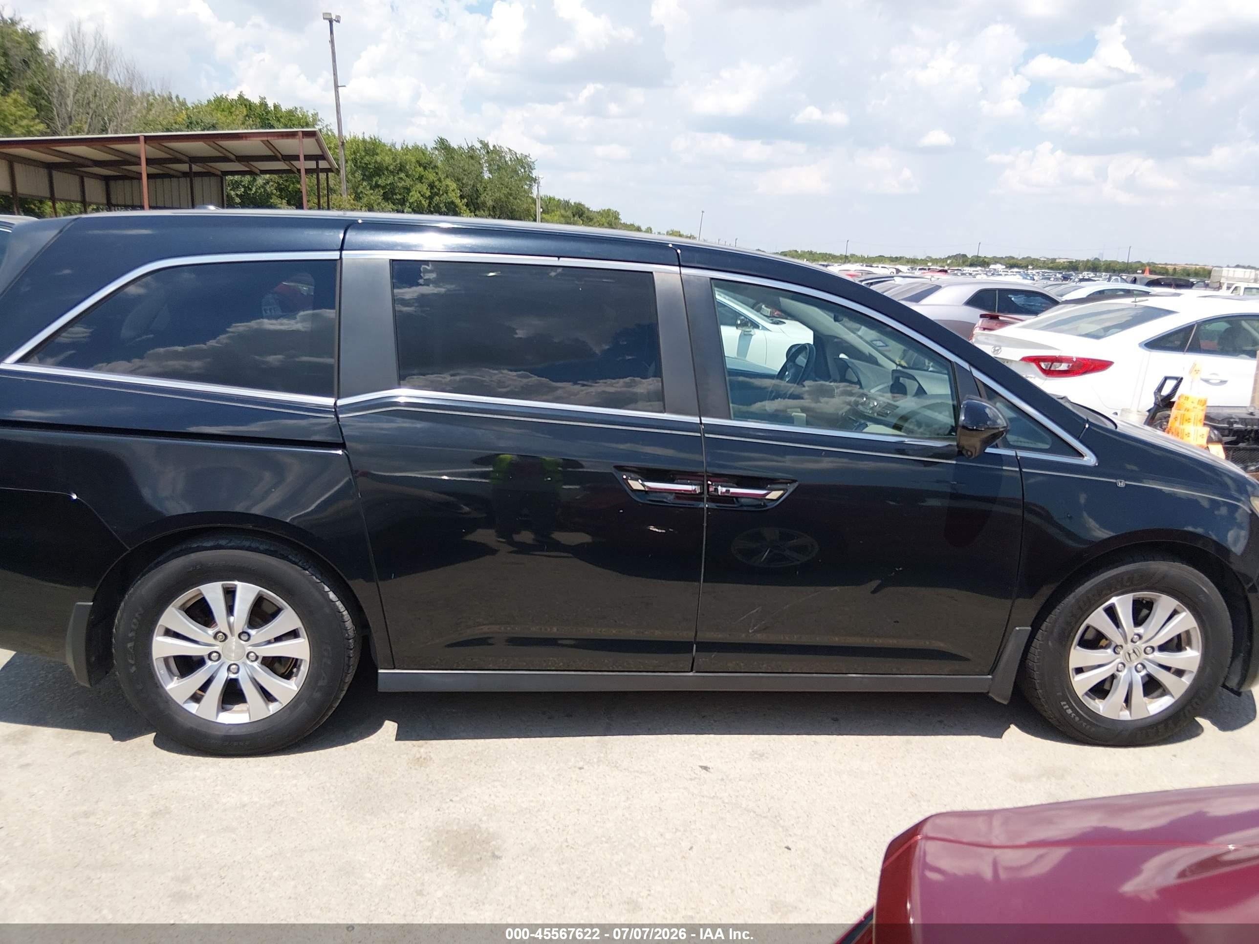 2015 Honda Odyssey Ex-l Black vin: 5FNRL5H67FB087703