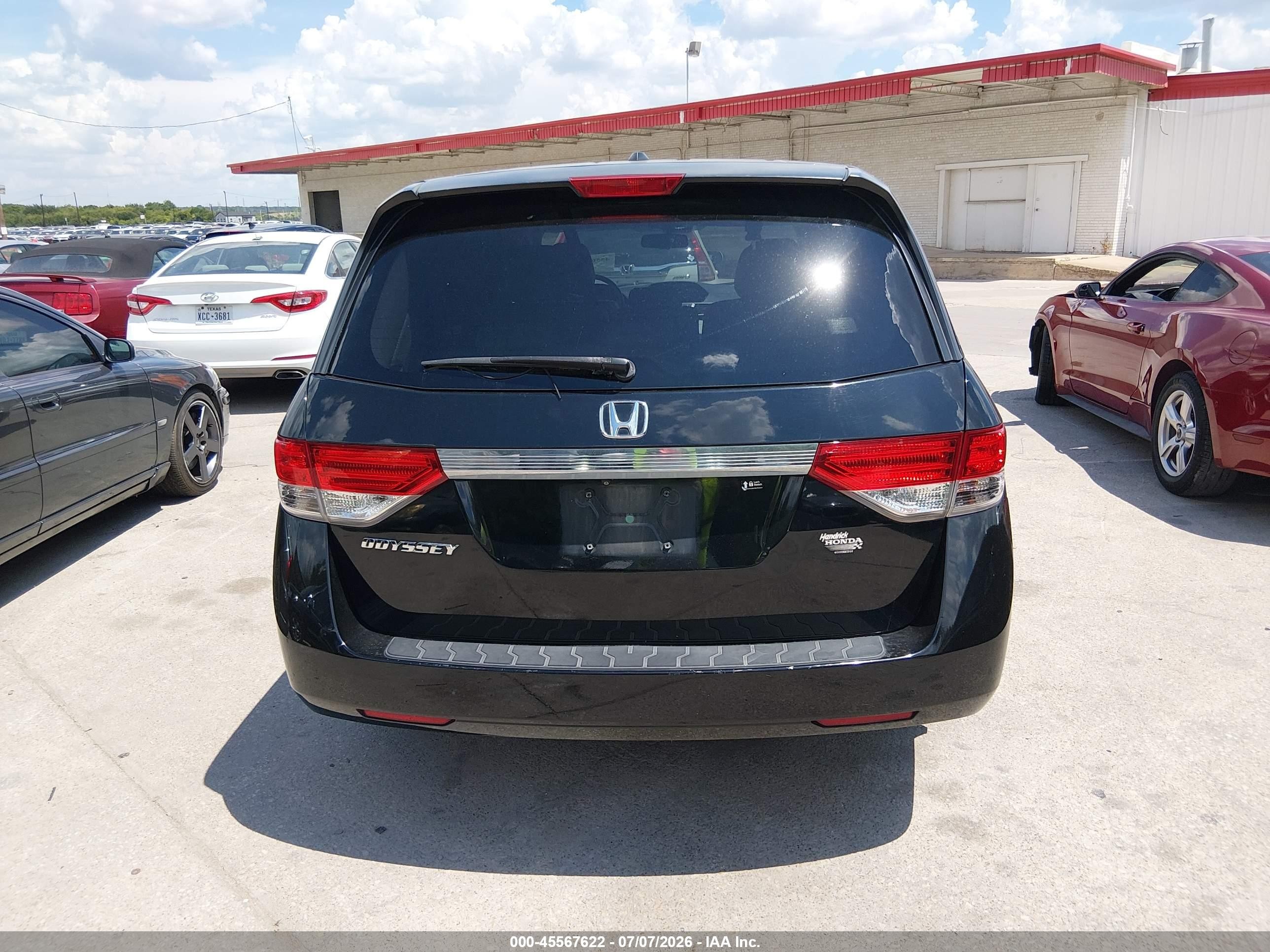 2015 Honda Odyssey Ex-l Black vin: 5FNRL5H67FB087703