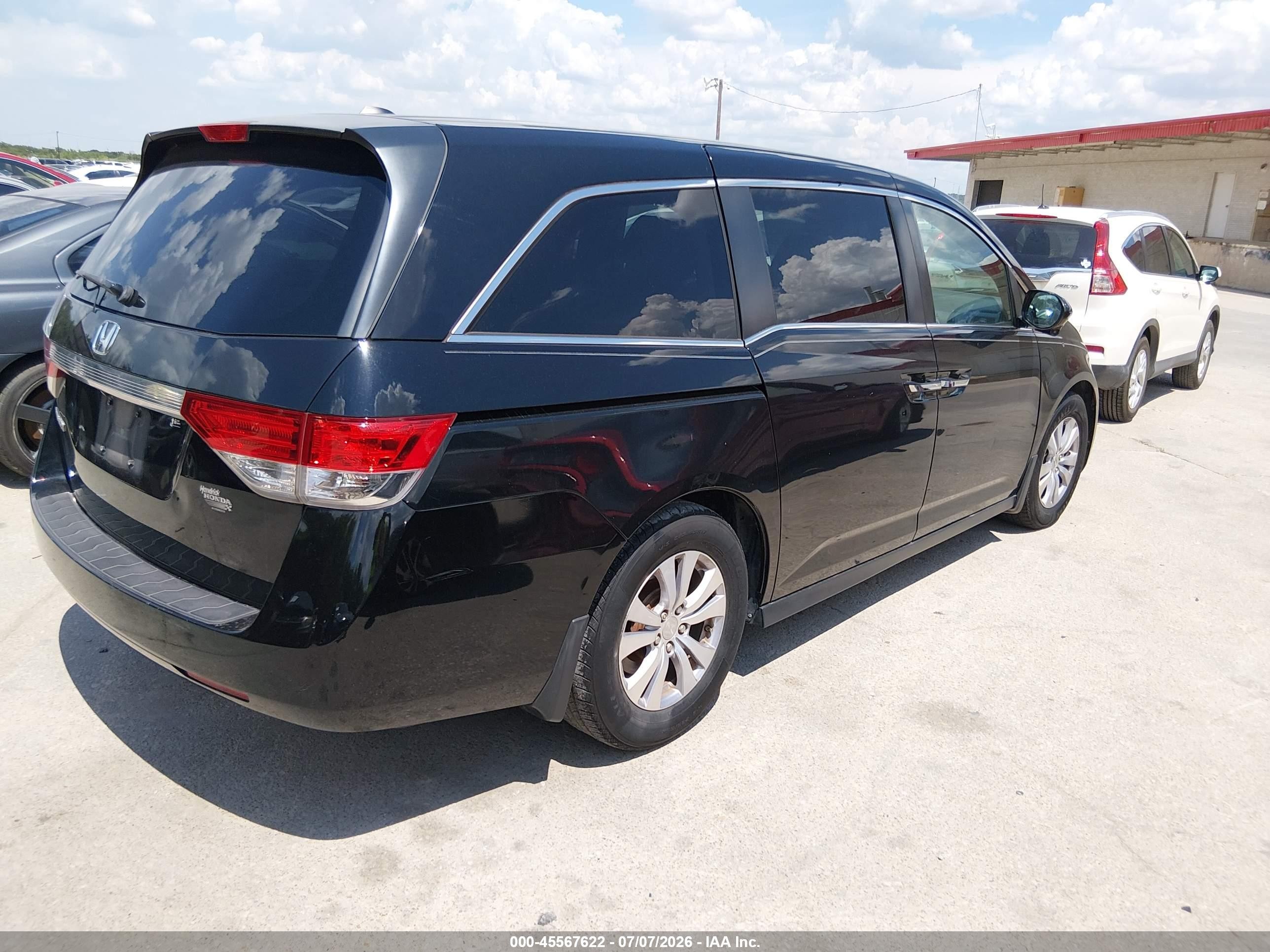 2015 Honda Odyssey Ex-l Black vin: 5FNRL5H67FB087703