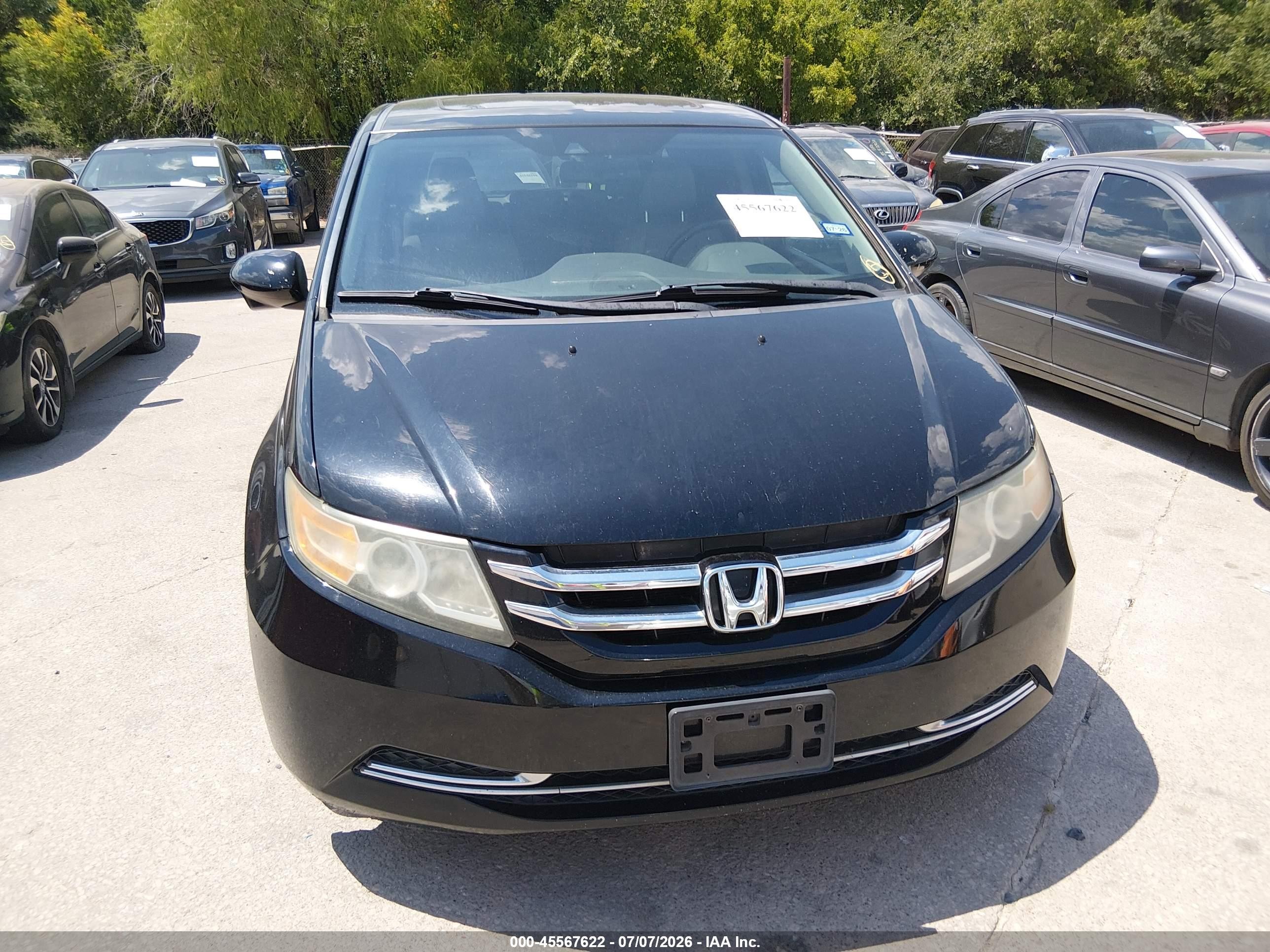 2015 Honda Odyssey Ex-l Black vin: 5FNRL5H67FB087703