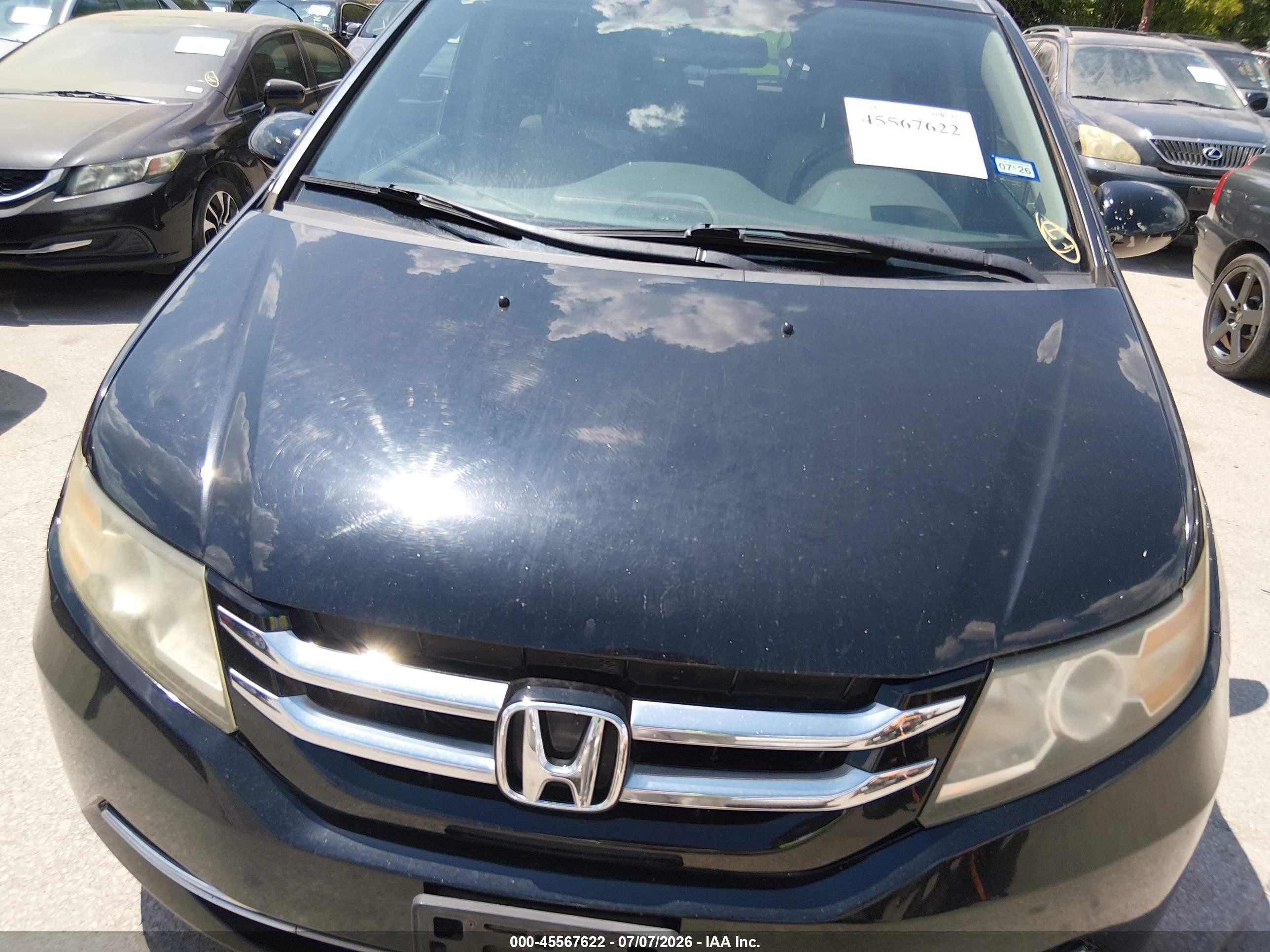 2015 Honda Odyssey Ex-l Black vin: 5FNRL5H67FB087703