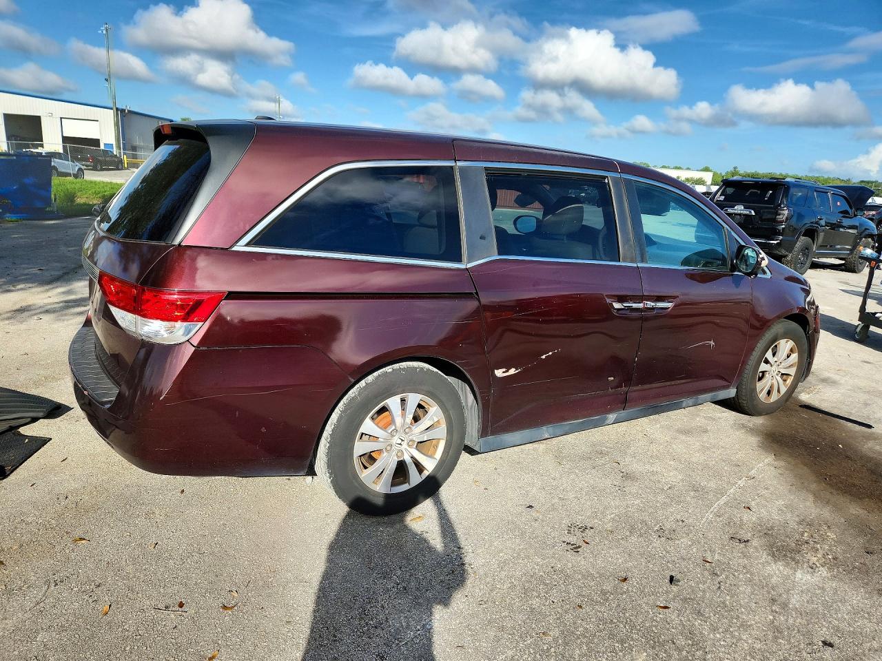 2015 Honda Odyssey Exl Burgundy vin: 5FNRL5H67FB092268