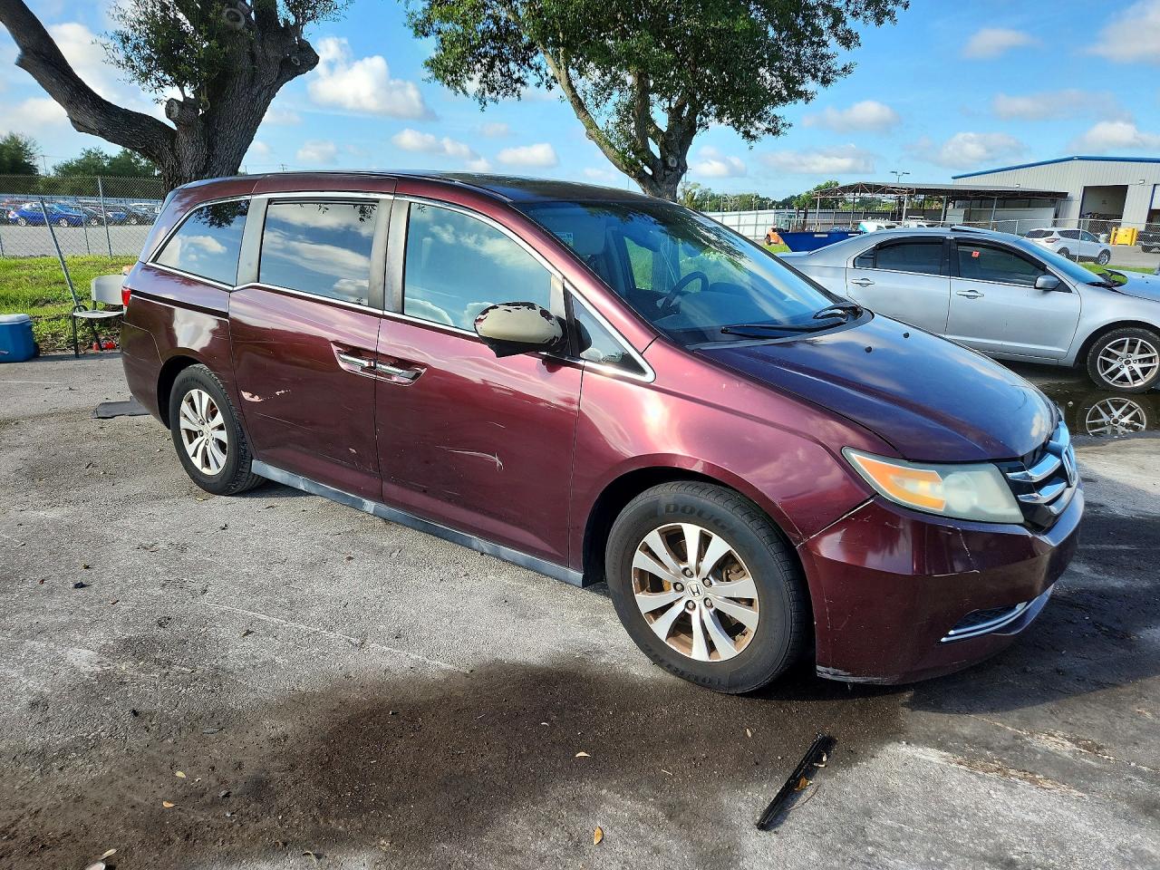 2015 Honda Odyssey Exl Burgundy vin: 5FNRL5H67FB092268