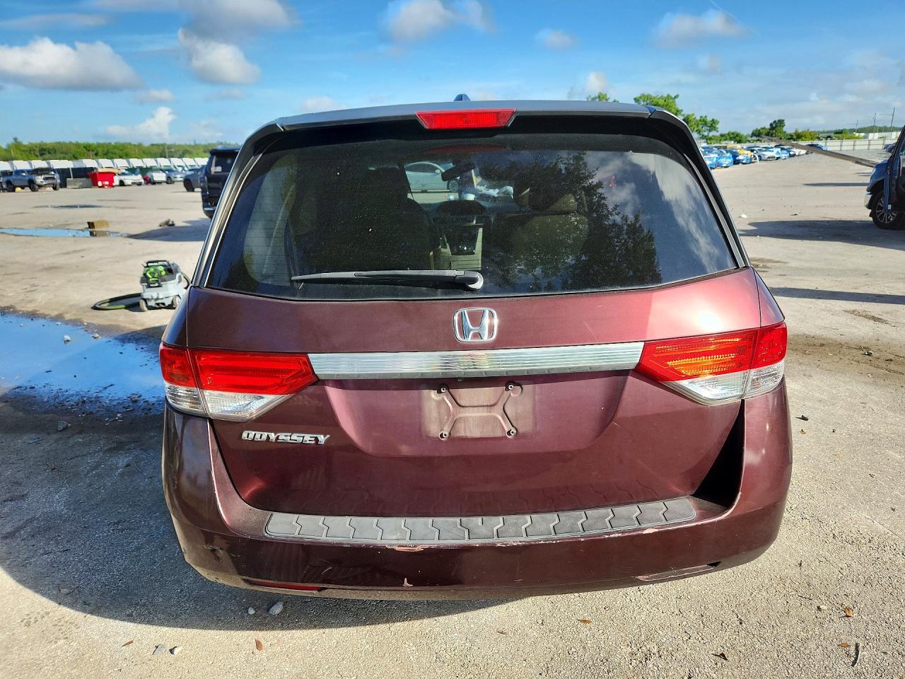 2015 Honda Odyssey Exl Burgundy vin: 5FNRL5H67FB092268