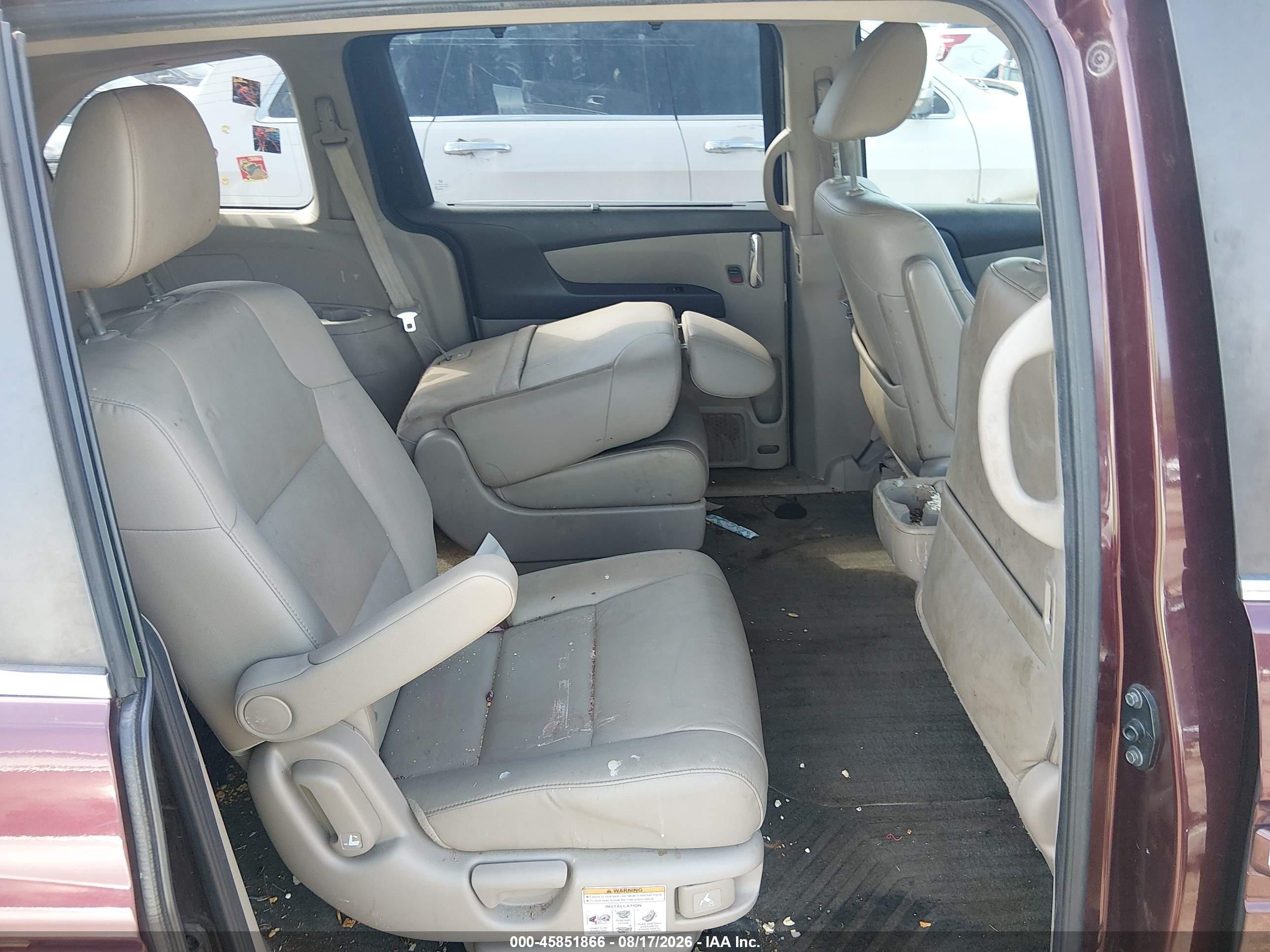2015 Honda Odyssey Ex-l Burgundy vin: 5FNRL5H67FB101860