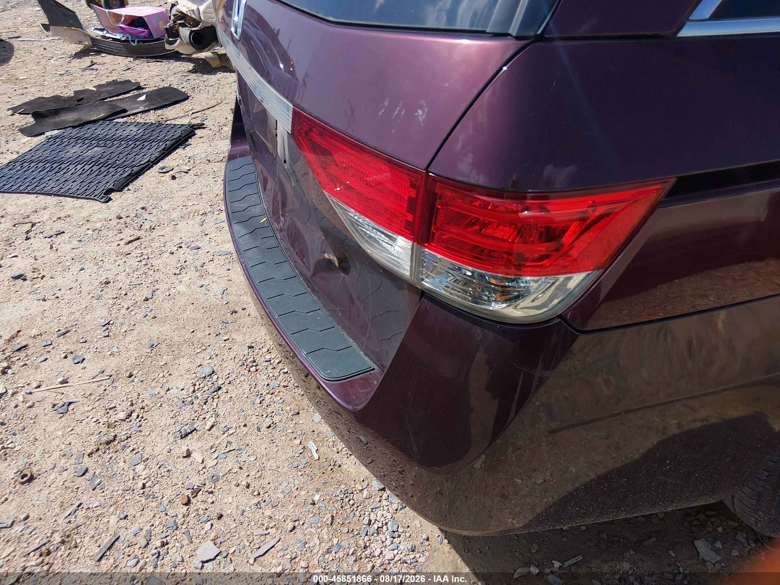 2015 Honda Odyssey Ex-l Burgundy vin: 5FNRL5H67FB101860
