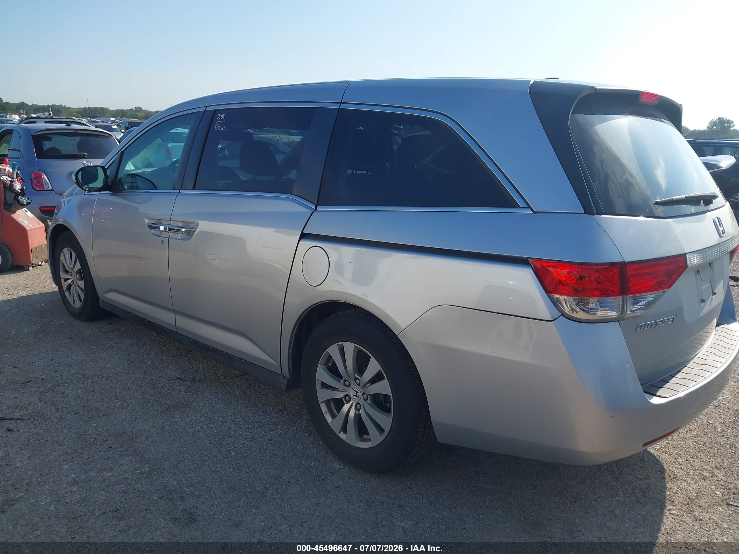 2015 Honda Odyssey Ex-l Silver vin: 5FNRL5H67FB110672
