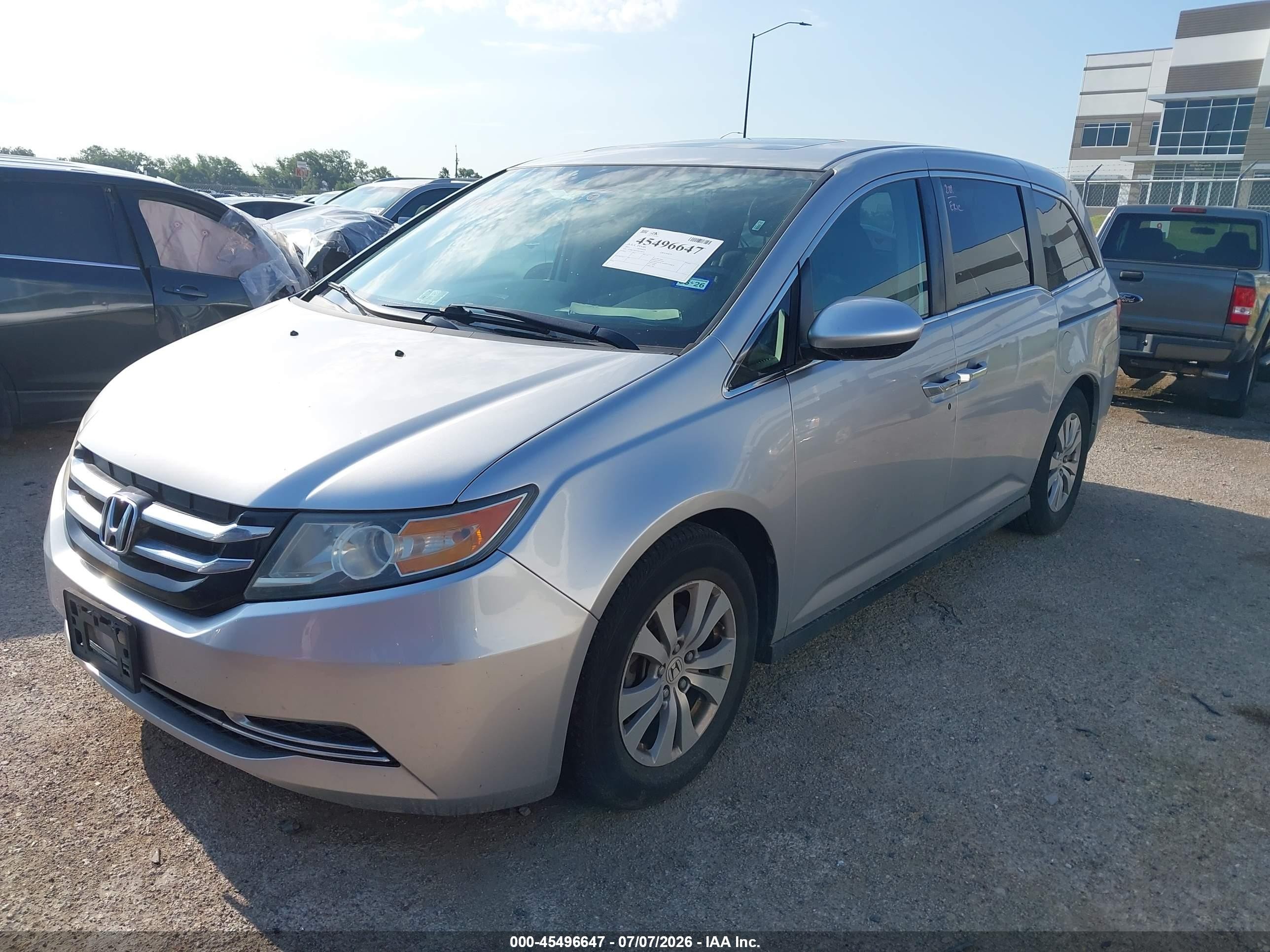 2015 Honda Odyssey Ex-l Silver vin: 5FNRL5H67FB110672