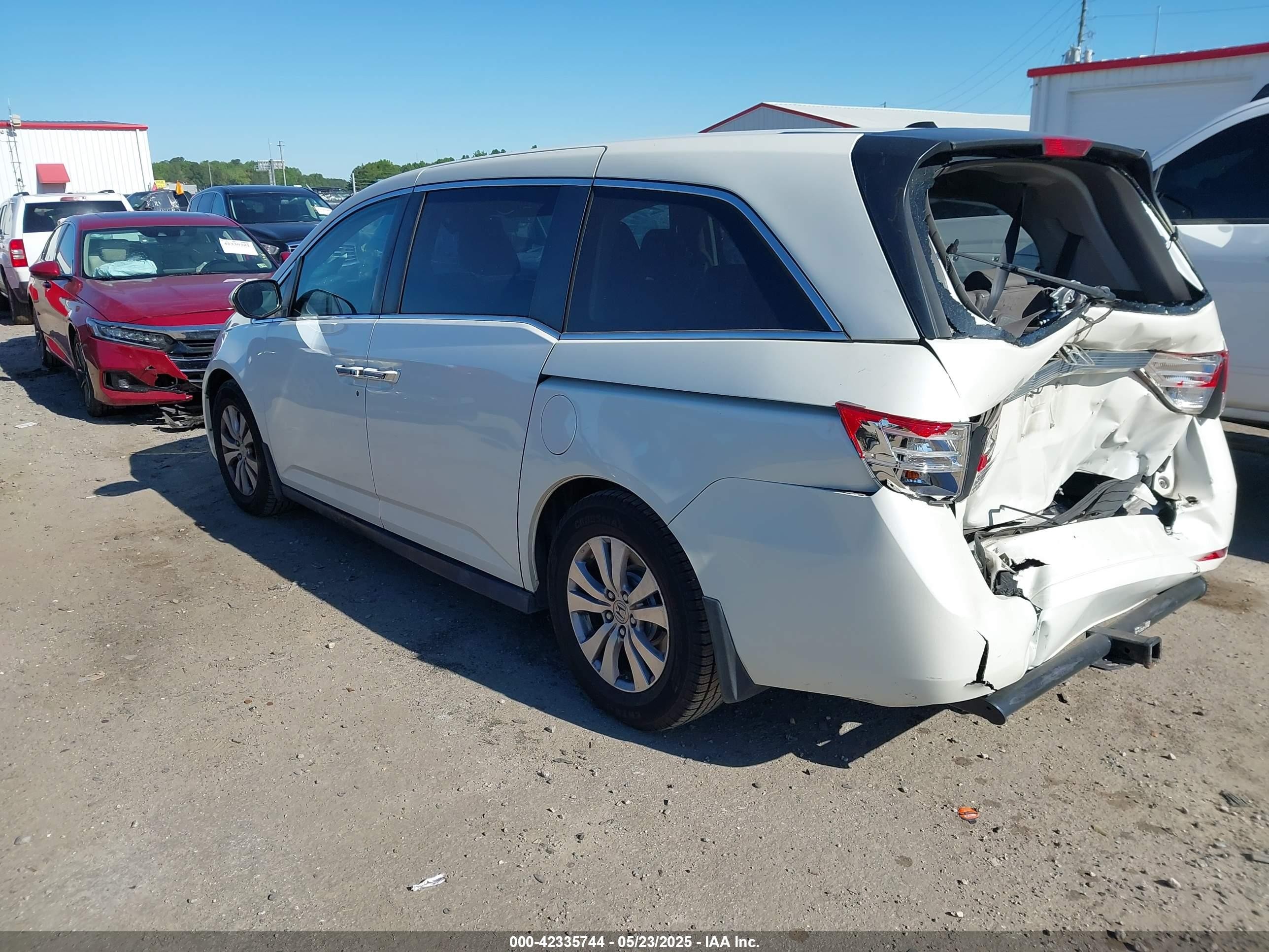 2015 Honda Odyssey Ex-l White vin: 5FNRL5H67FB118657