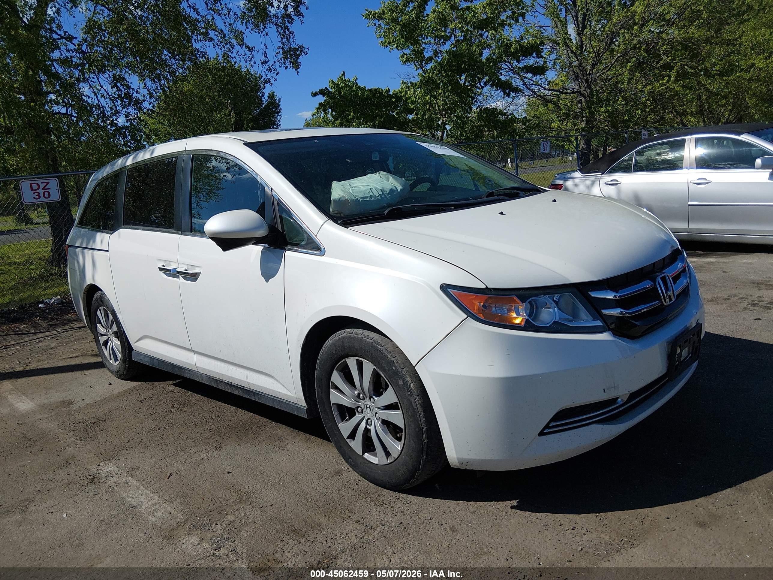 2015 Honda Odyssey Ex-l Белый vin: 5FNRL5H67FB124488
