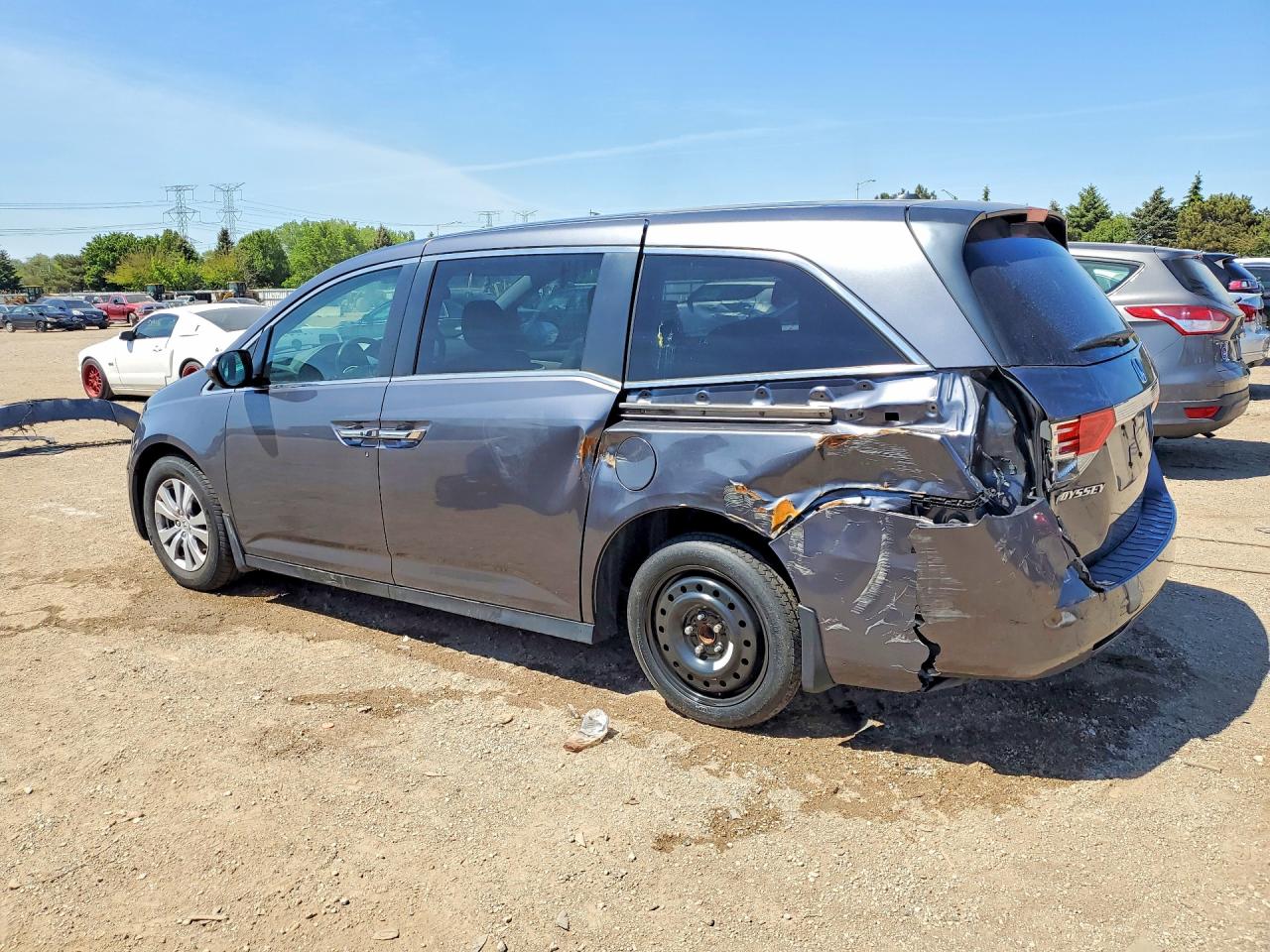 2016 Honda Odyssey Exl Gray vin: 5FNRL5H67GB120183
