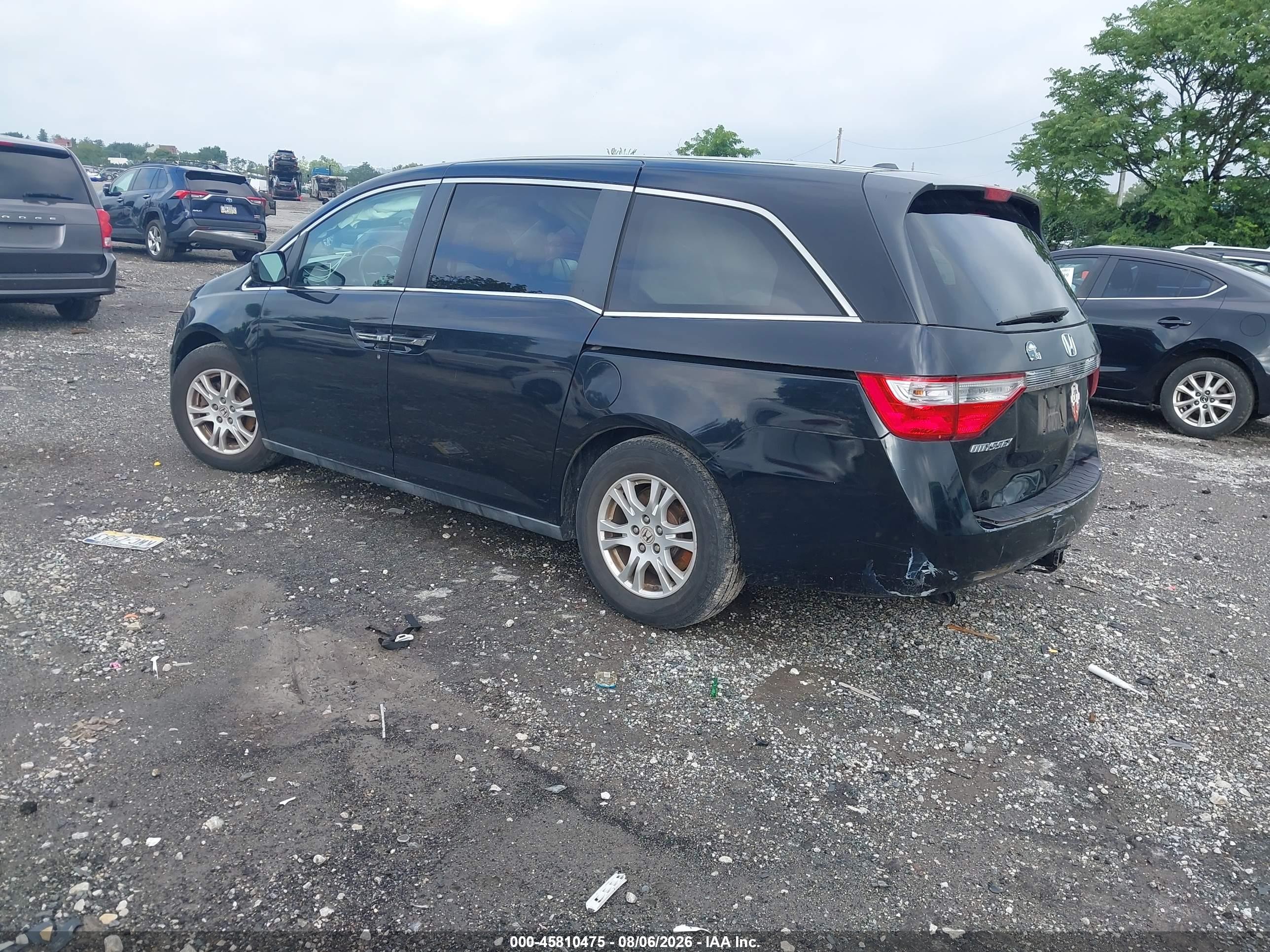 2011 Honda Odyssey Ex-l Черный vin: 5FNRL5H68BB013510