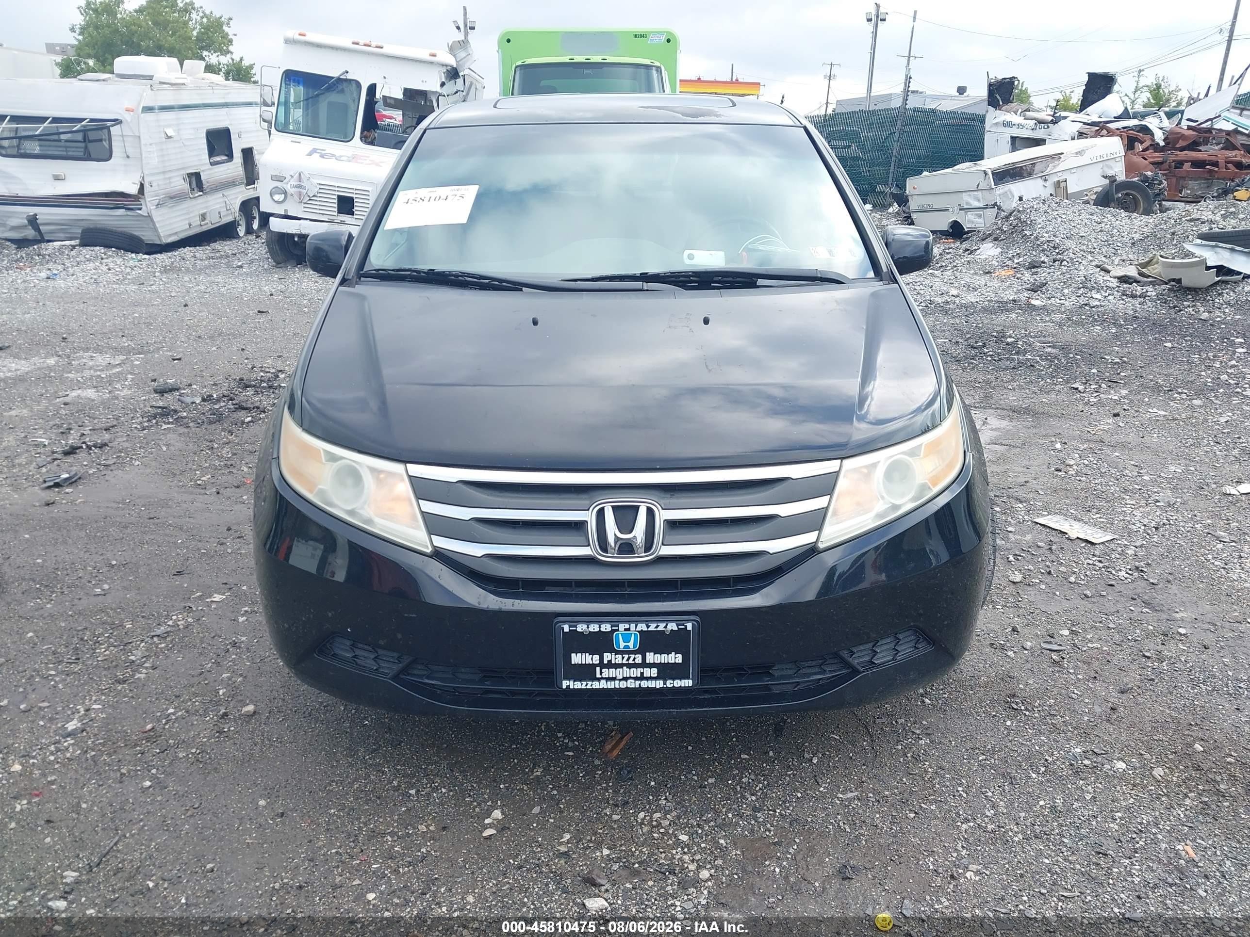 2011 Honda Odyssey Ex-l Черный vin: 5FNRL5H68BB013510