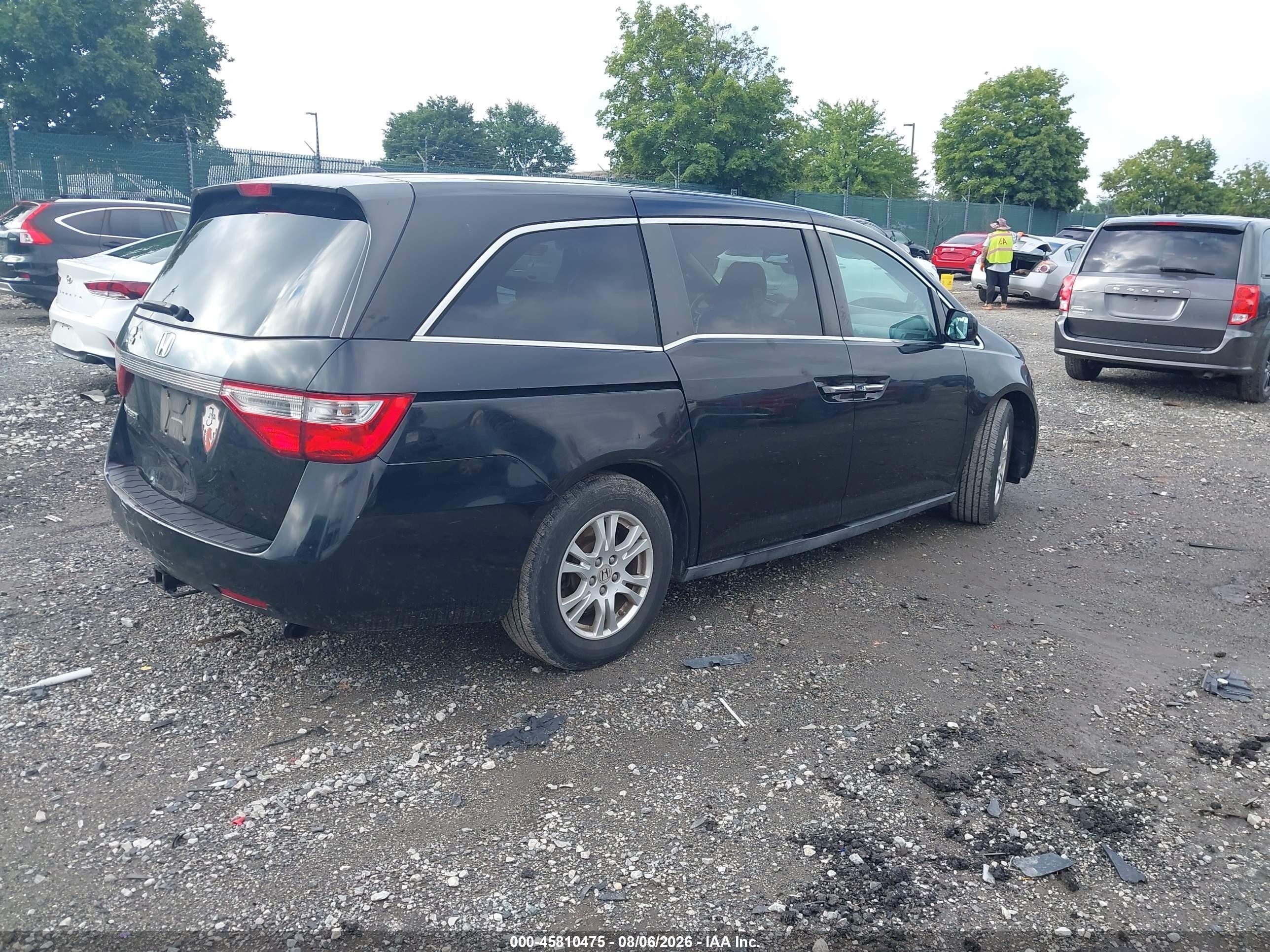 2011 Honda Odyssey Ex-l Черный vin: 5FNRL5H68BB013510