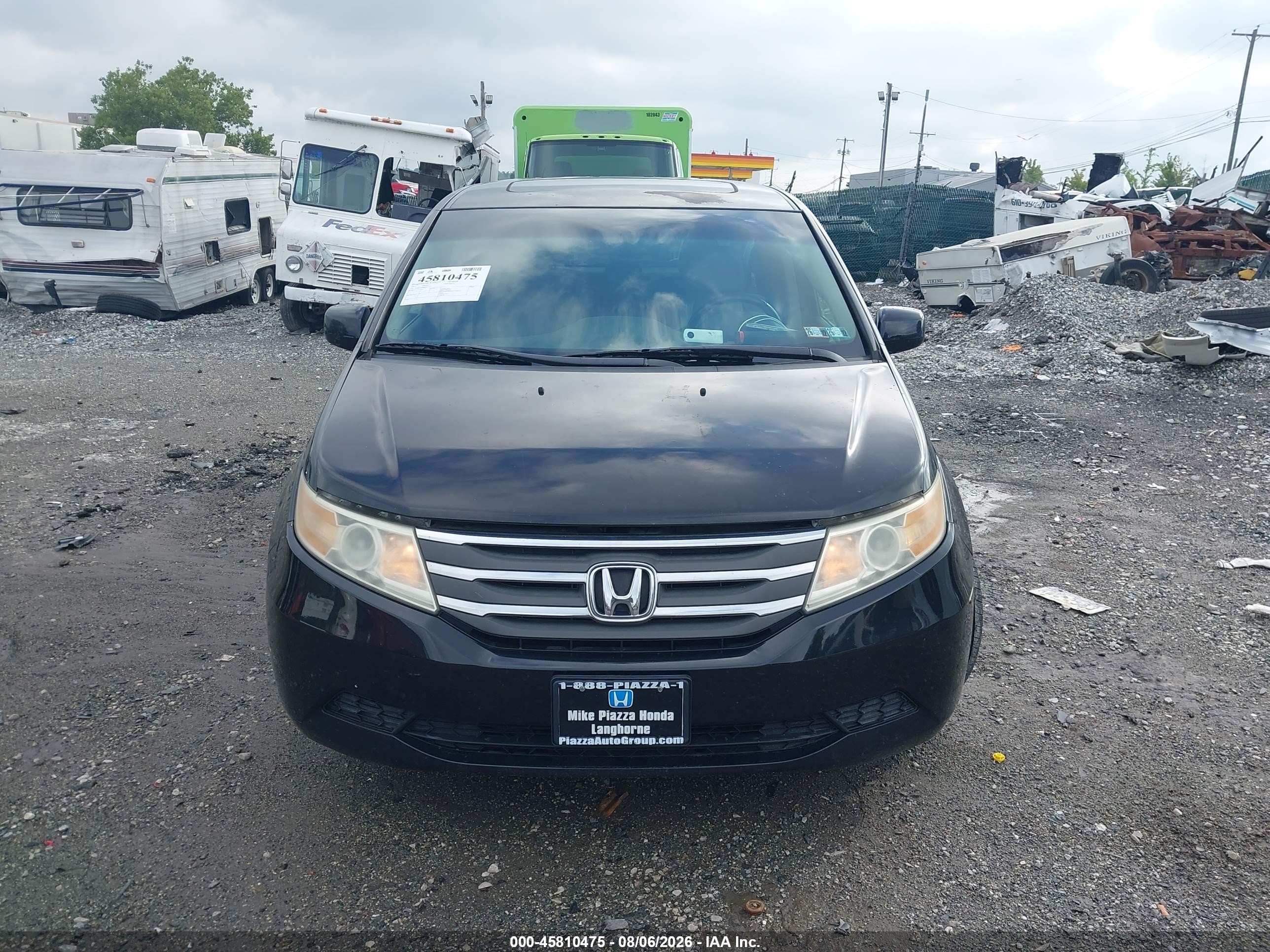 2011 Honda Odyssey Ex-l Черный vin: 5FNRL5H68BB013510