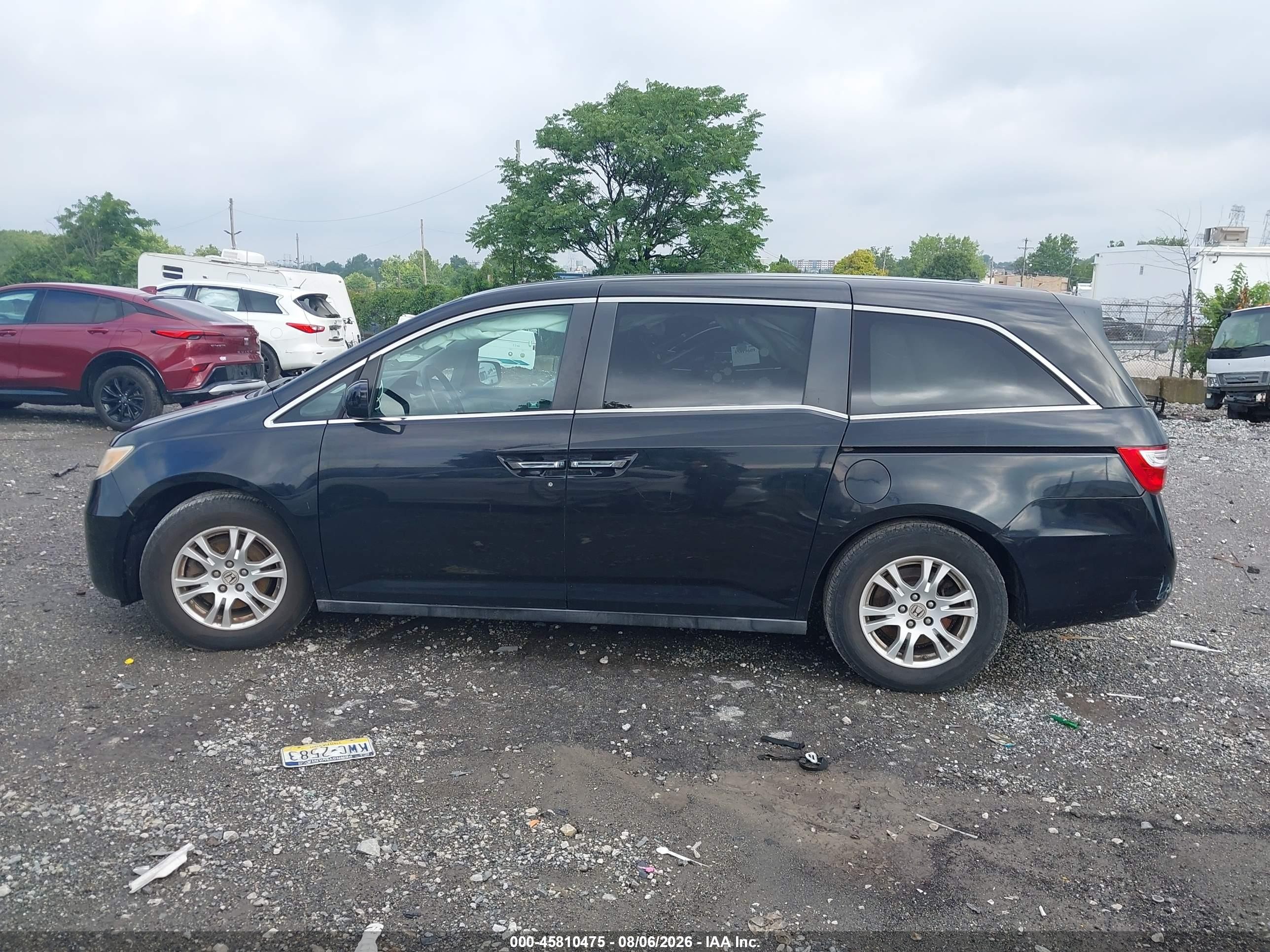 2011 Honda Odyssey Ex-l Черный vin: 5FNRL5H68BB013510