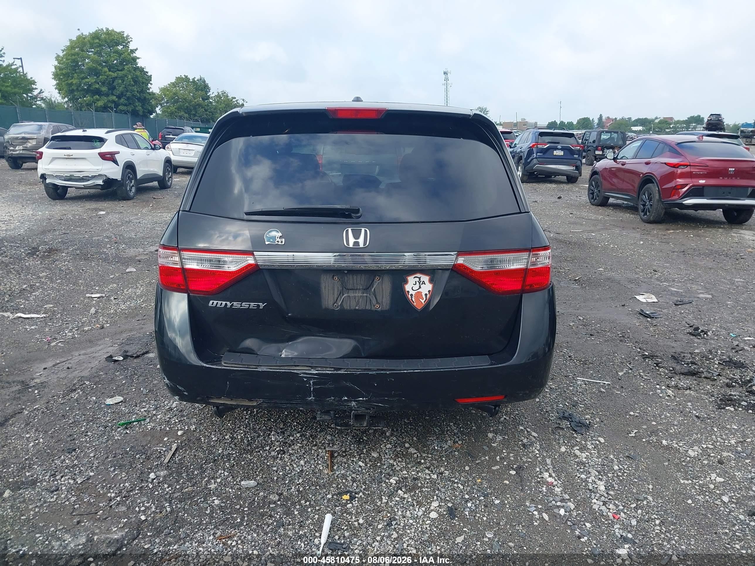 2011 Honda Odyssey Ex-l Черный vin: 5FNRL5H68BB013510