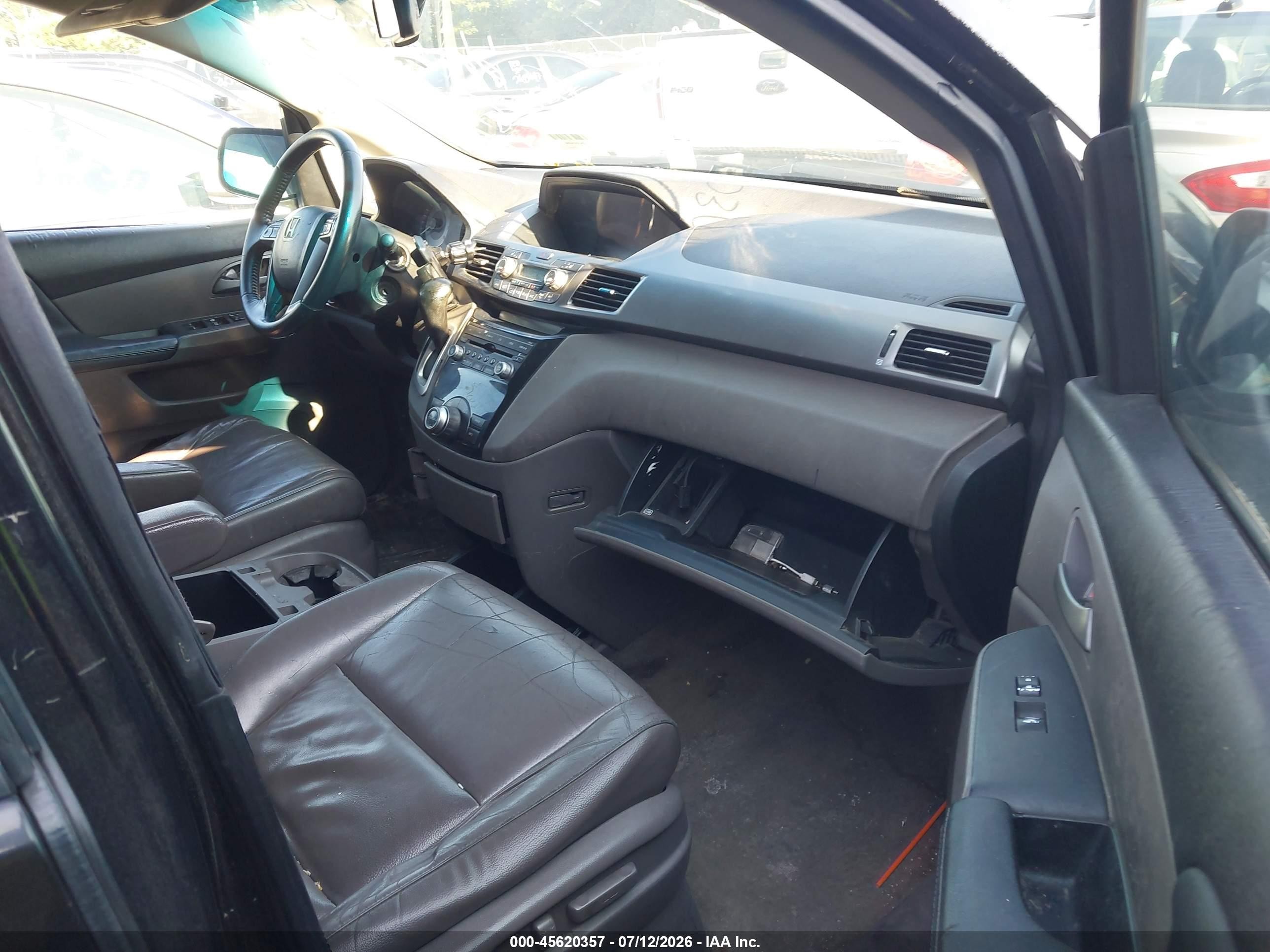2011 Honda Odyssey Ex-l Black vin: 5FNRL5H68BB016973