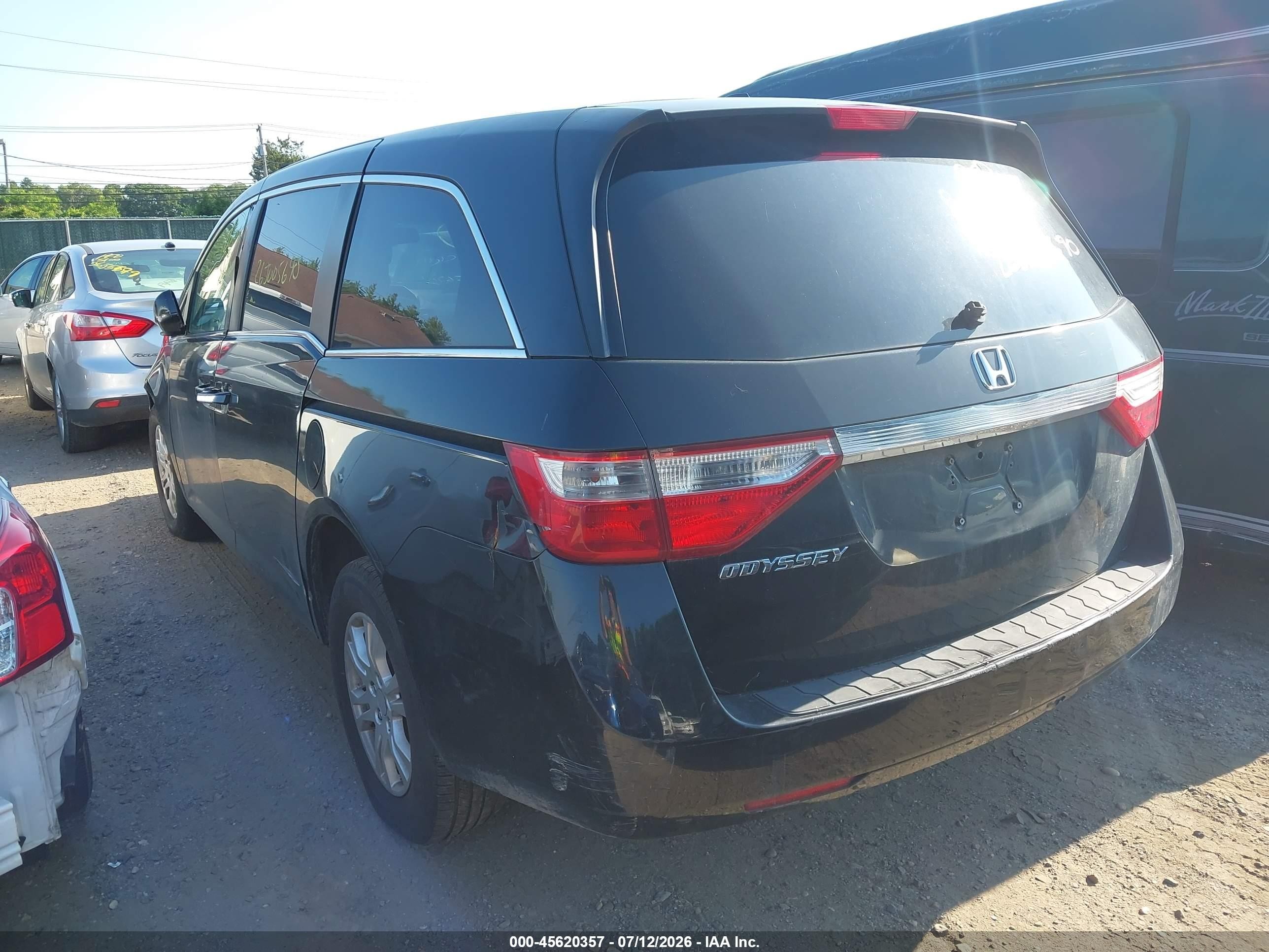 2011 Honda Odyssey Ex-l Black vin: 5FNRL5H68BB016973