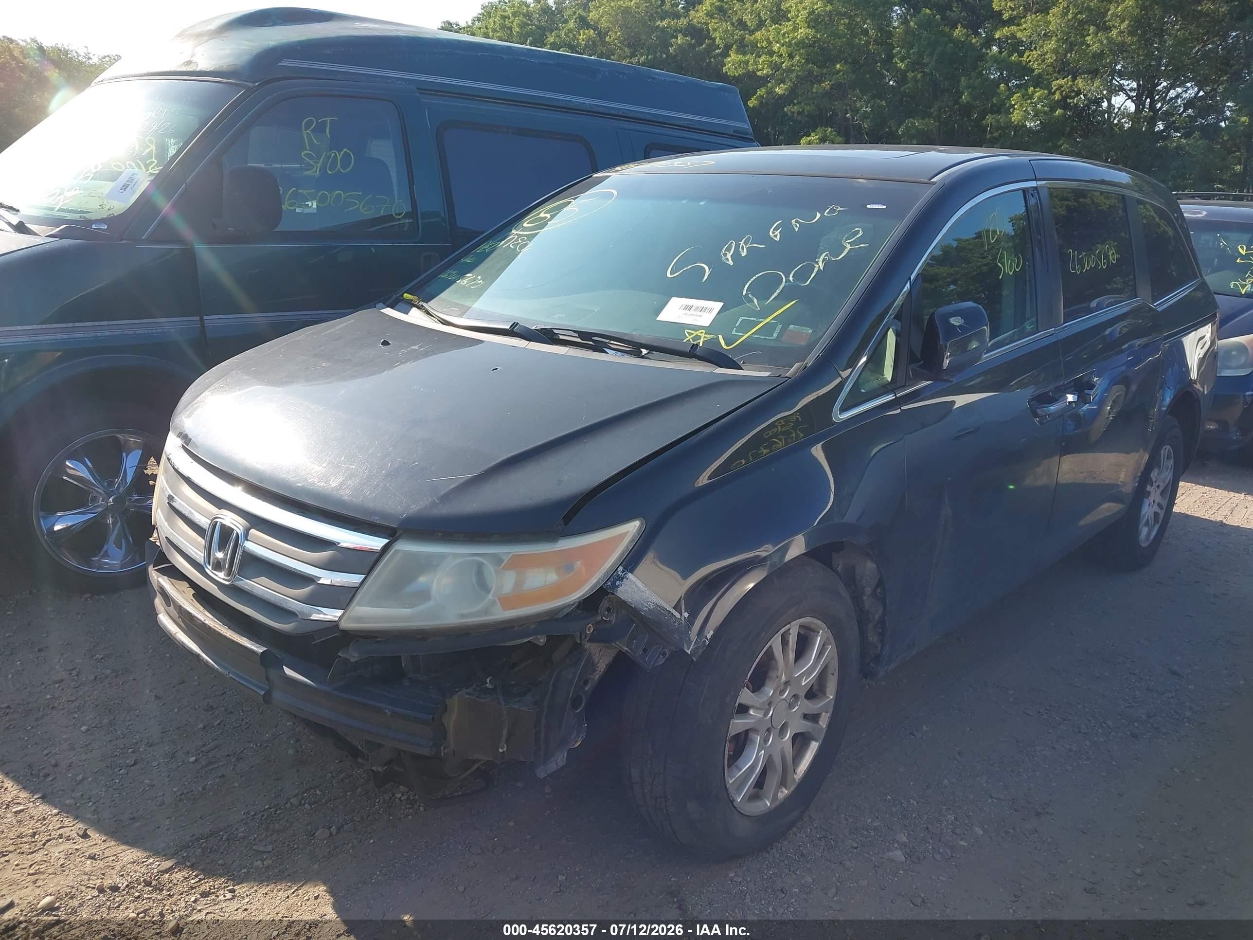 2011 Honda Odyssey Ex-l Black vin: 5FNRL5H68BB016973