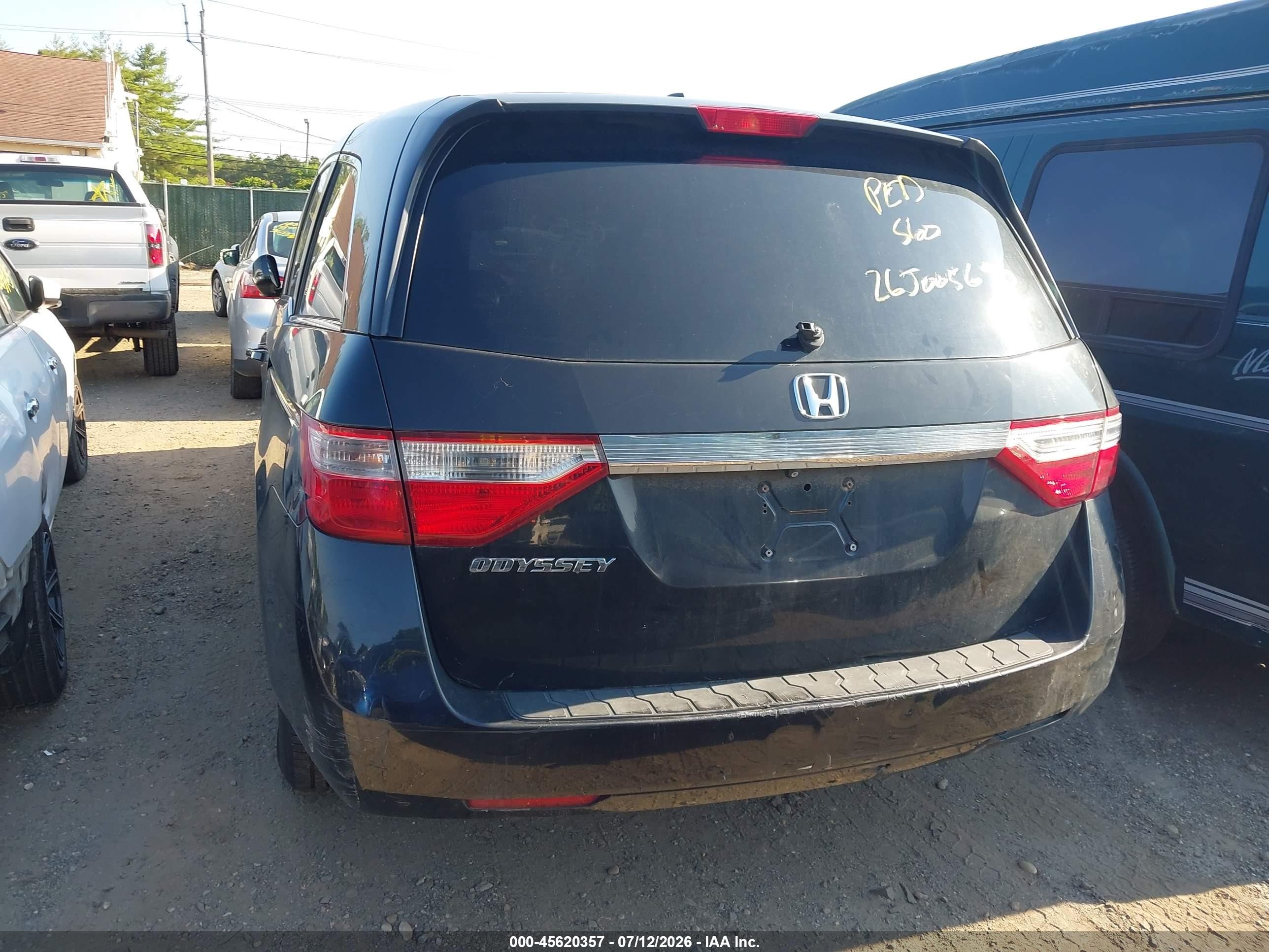 2011 Honda Odyssey Ex-l Black vin: 5FNRL5H68BB016973