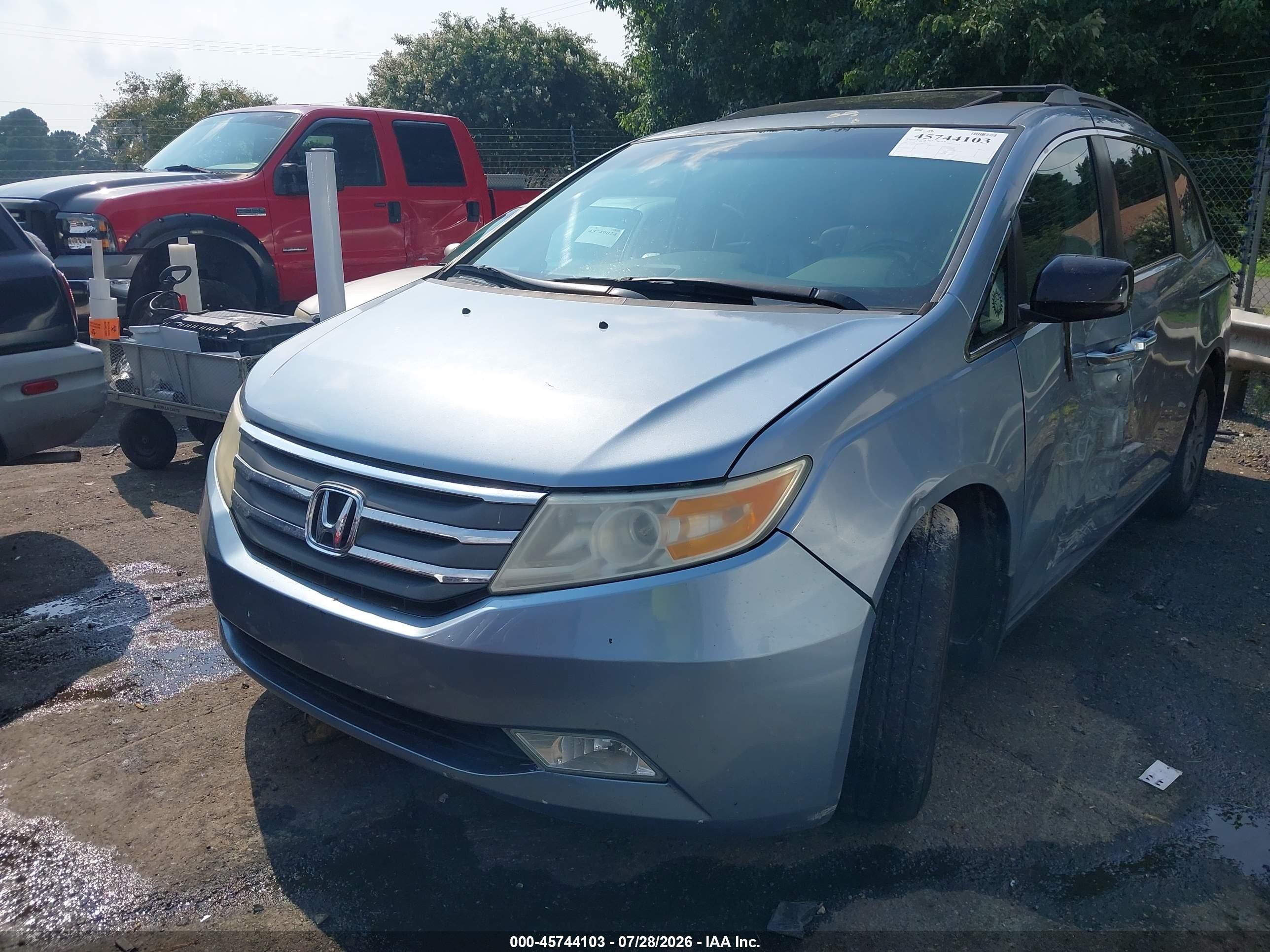 2011 Honda Odyssey Ex-l Blue vin: 5FNRL5H68BB019131