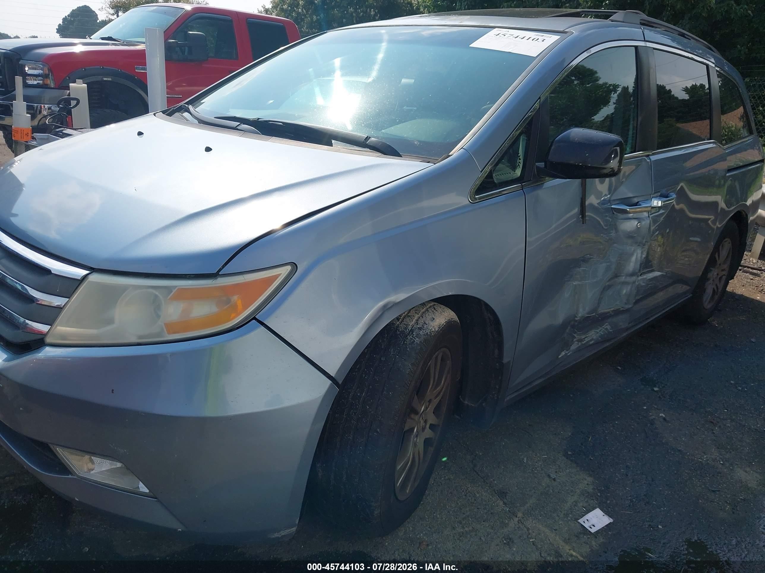 2011 Honda Odyssey Ex-l Blue vin: 5FNRL5H68BB019131
