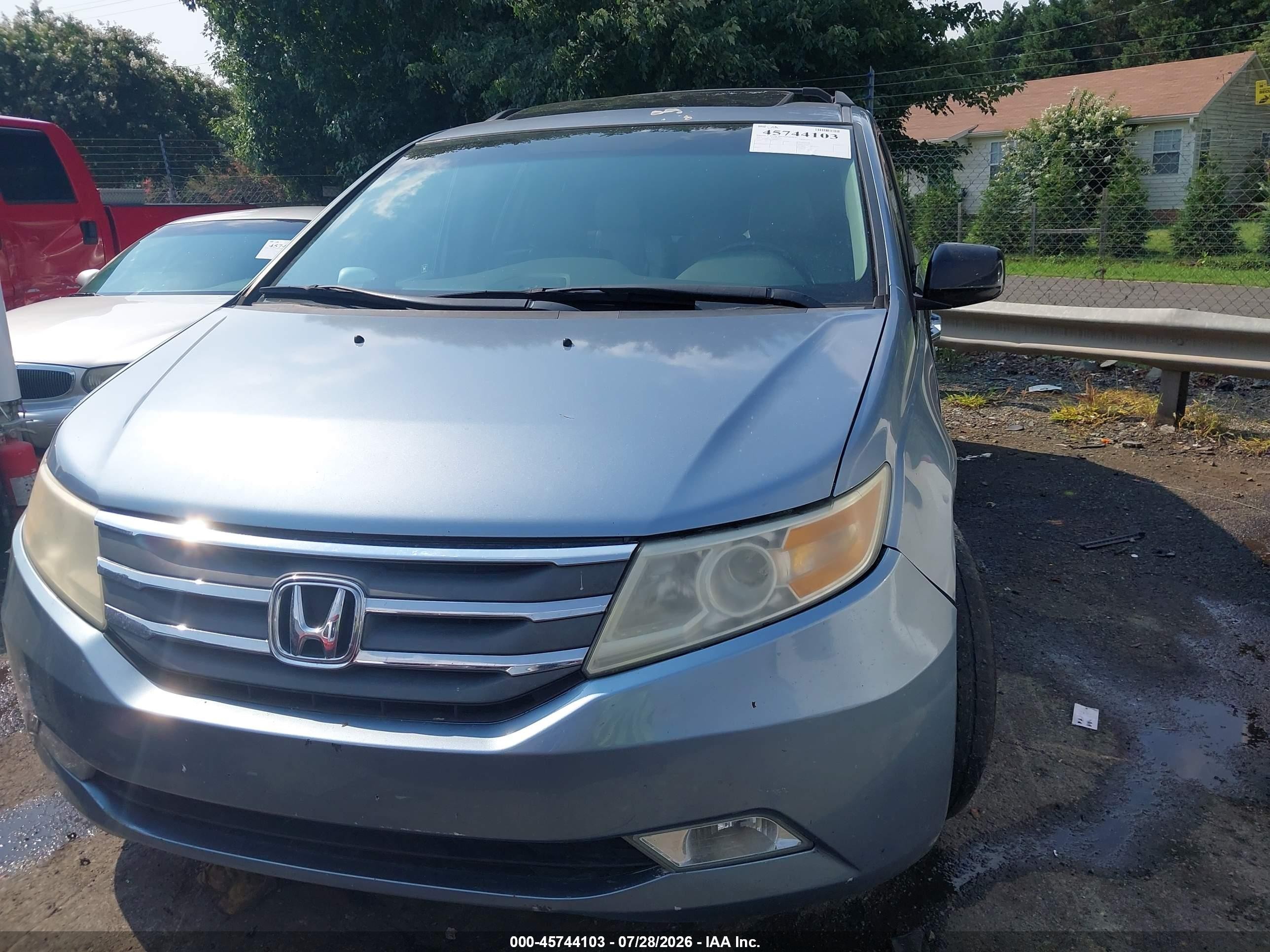 2011 Honda Odyssey Ex-l Blue vin: 5FNRL5H68BB019131