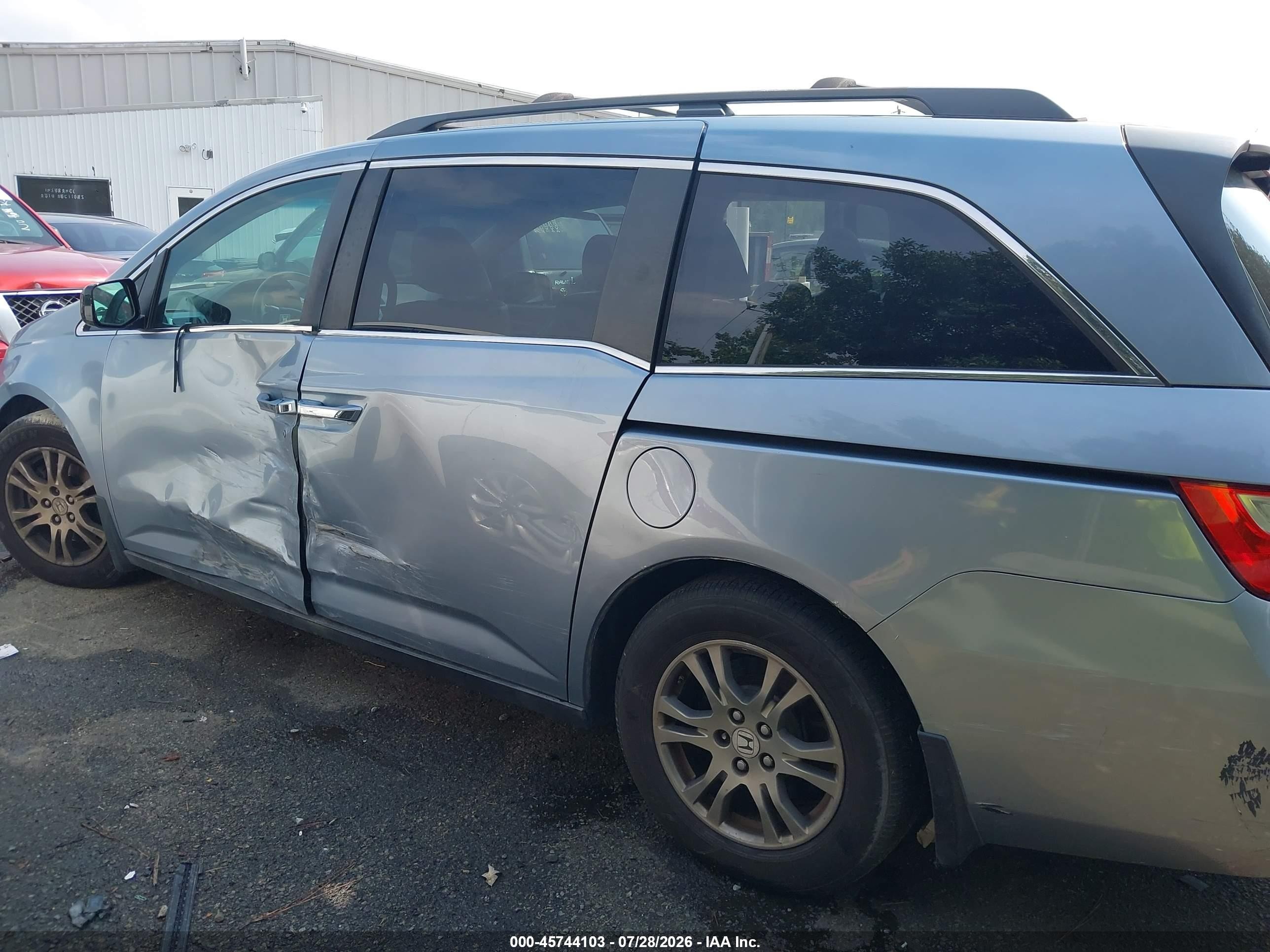 2011 Honda Odyssey Ex-l Blue vin: 5FNRL5H68BB019131