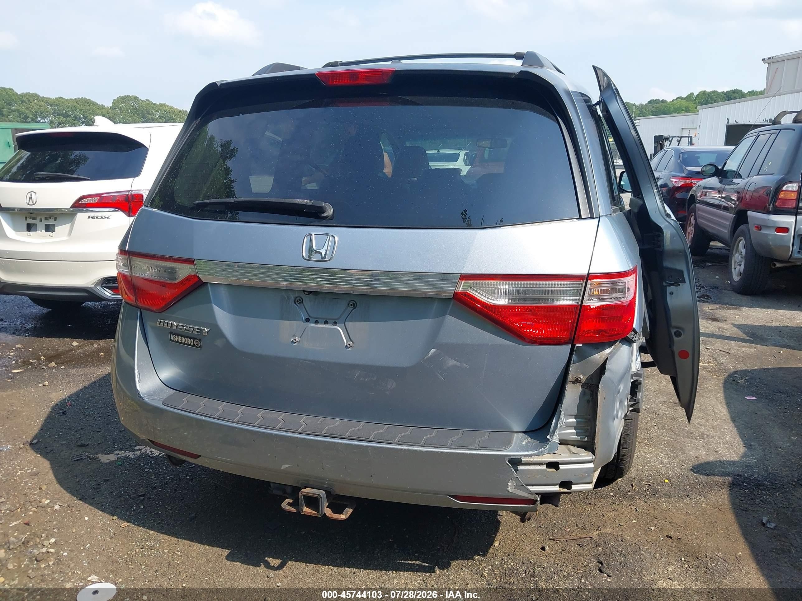 2011 Honda Odyssey Ex-l Blue vin: 5FNRL5H68BB019131