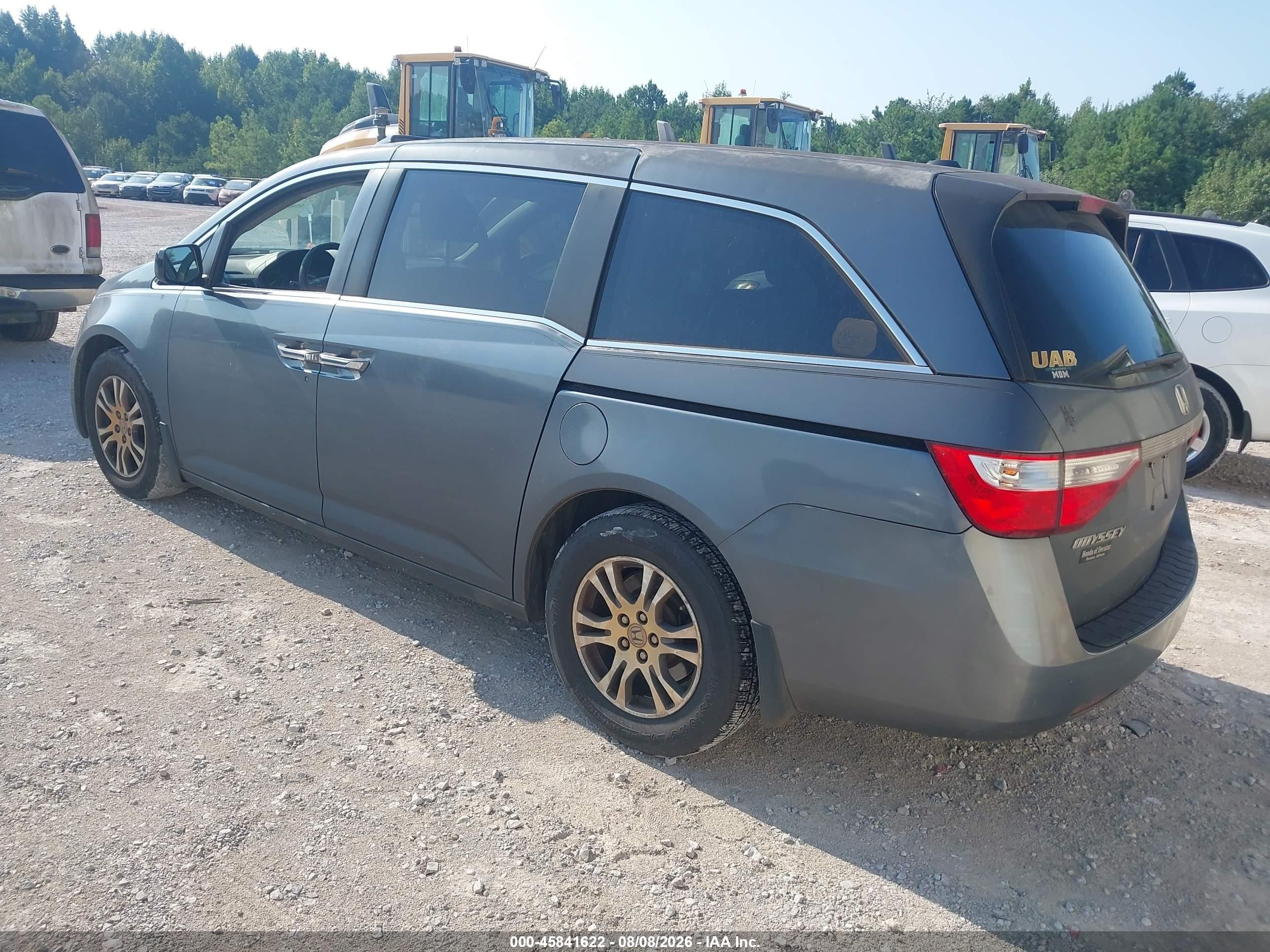 2011 Honda Odyssey Ex-l Gray vin: 5FNRL5H68BB020151