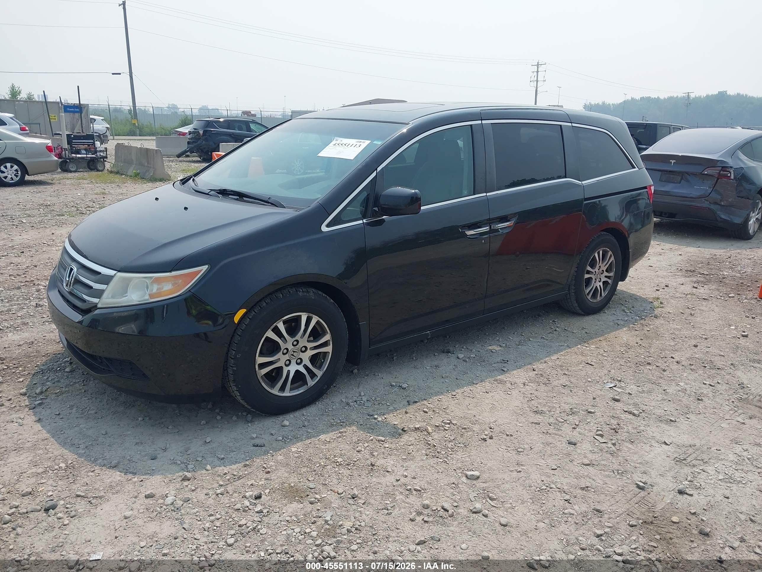 2011 Honda Odyssey Ex-l Black vin: 5FNRL5H68BB021588