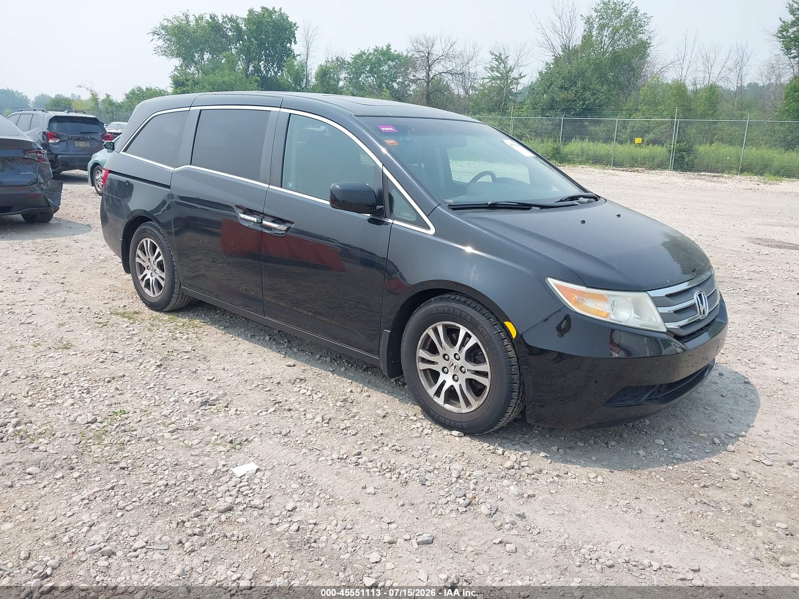 2011 Honda Odyssey Ex-l Black vin: 5FNRL5H68BB021588
