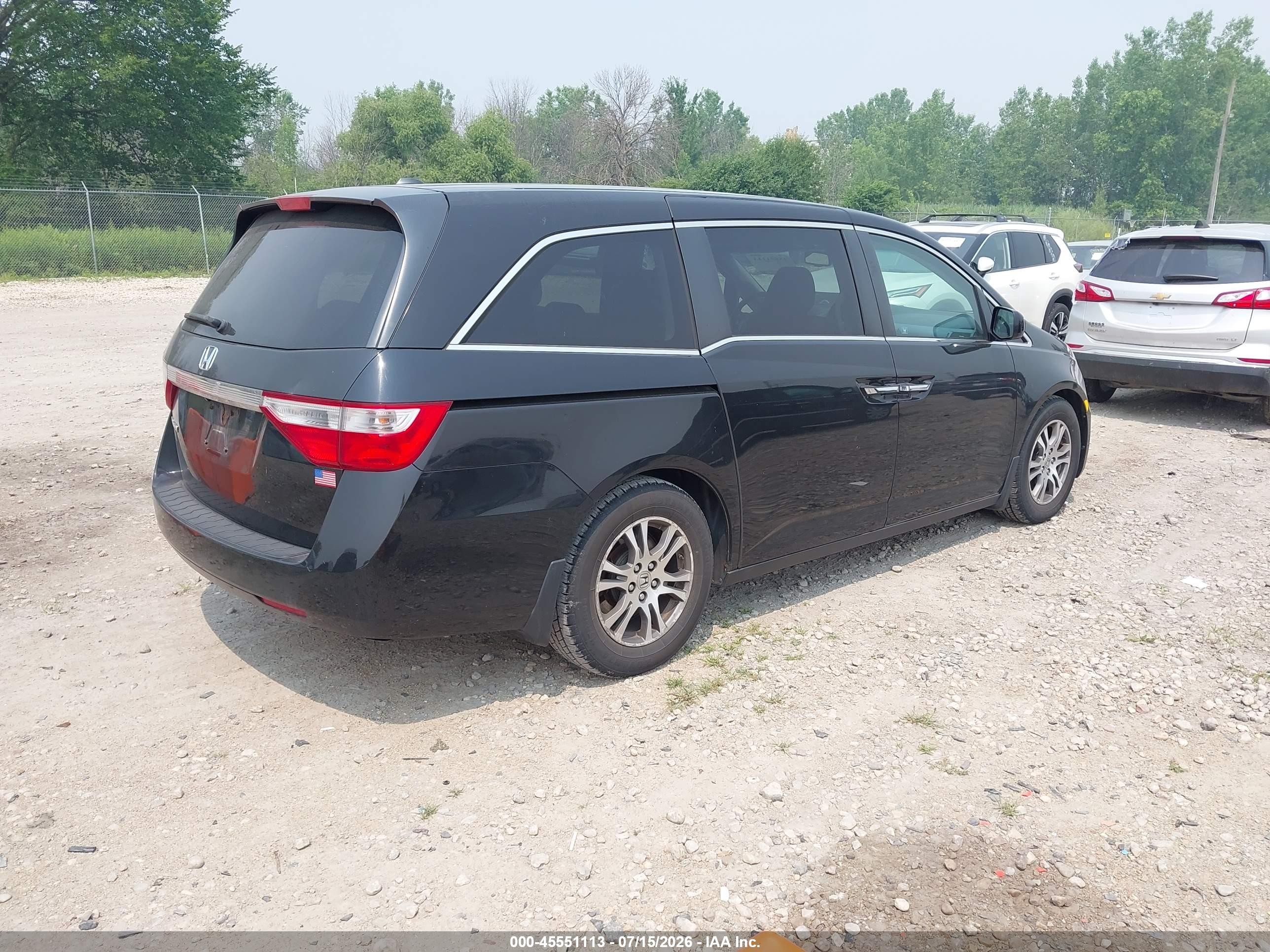 2011 Honda Odyssey Ex-l Black vin: 5FNRL5H68BB021588