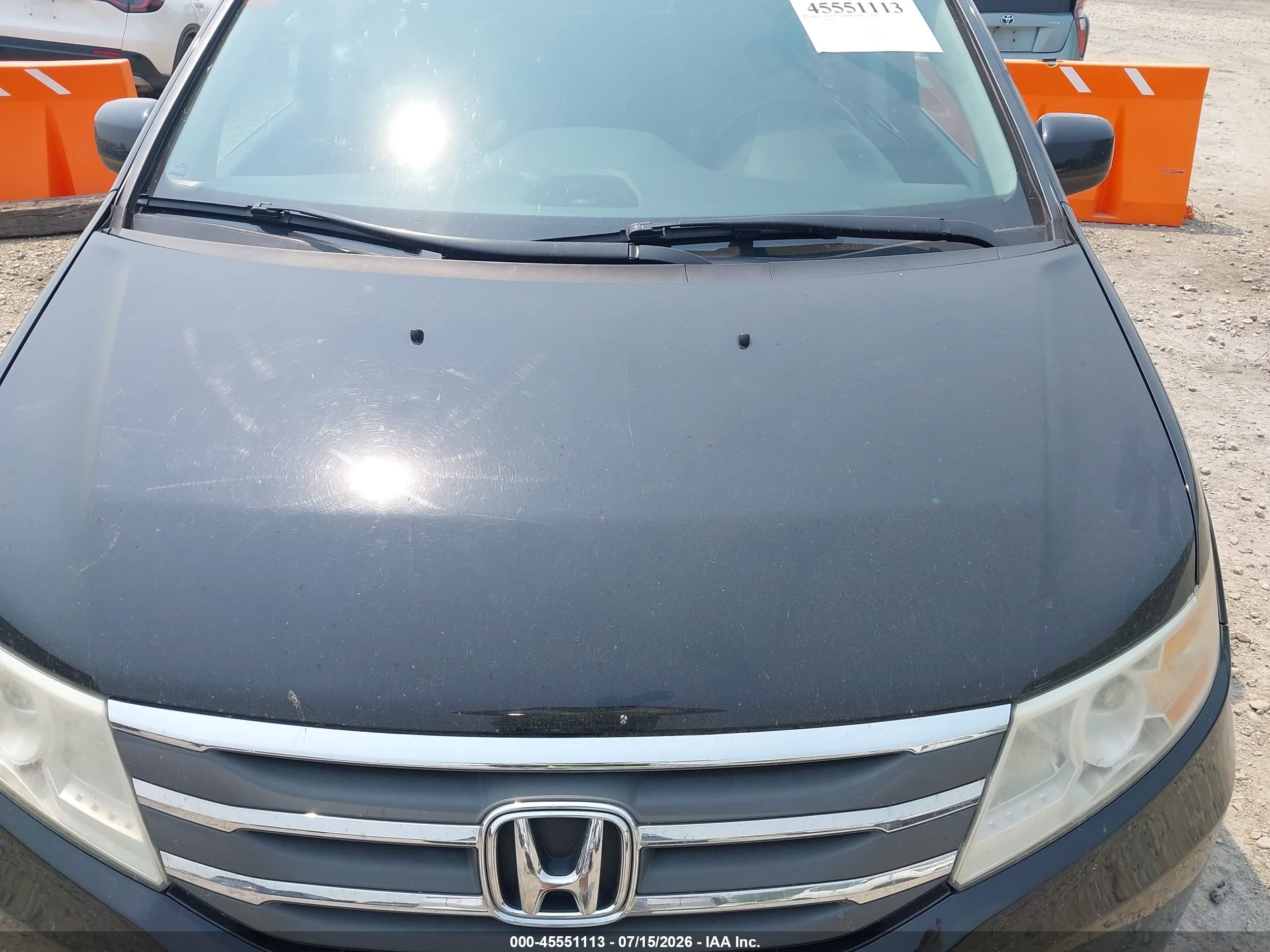 2011 Honda Odyssey Ex-l Black vin: 5FNRL5H68BB021588
