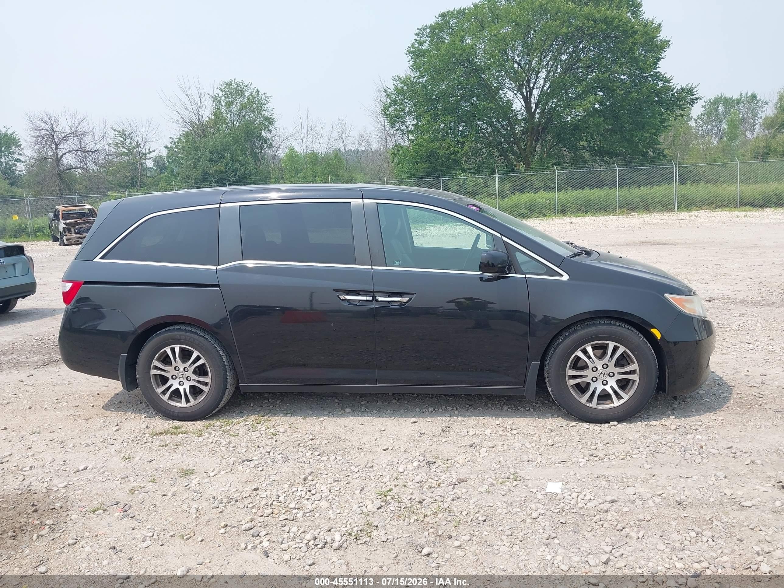 2011 Honda Odyssey Ex-l Black vin: 5FNRL5H68BB021588