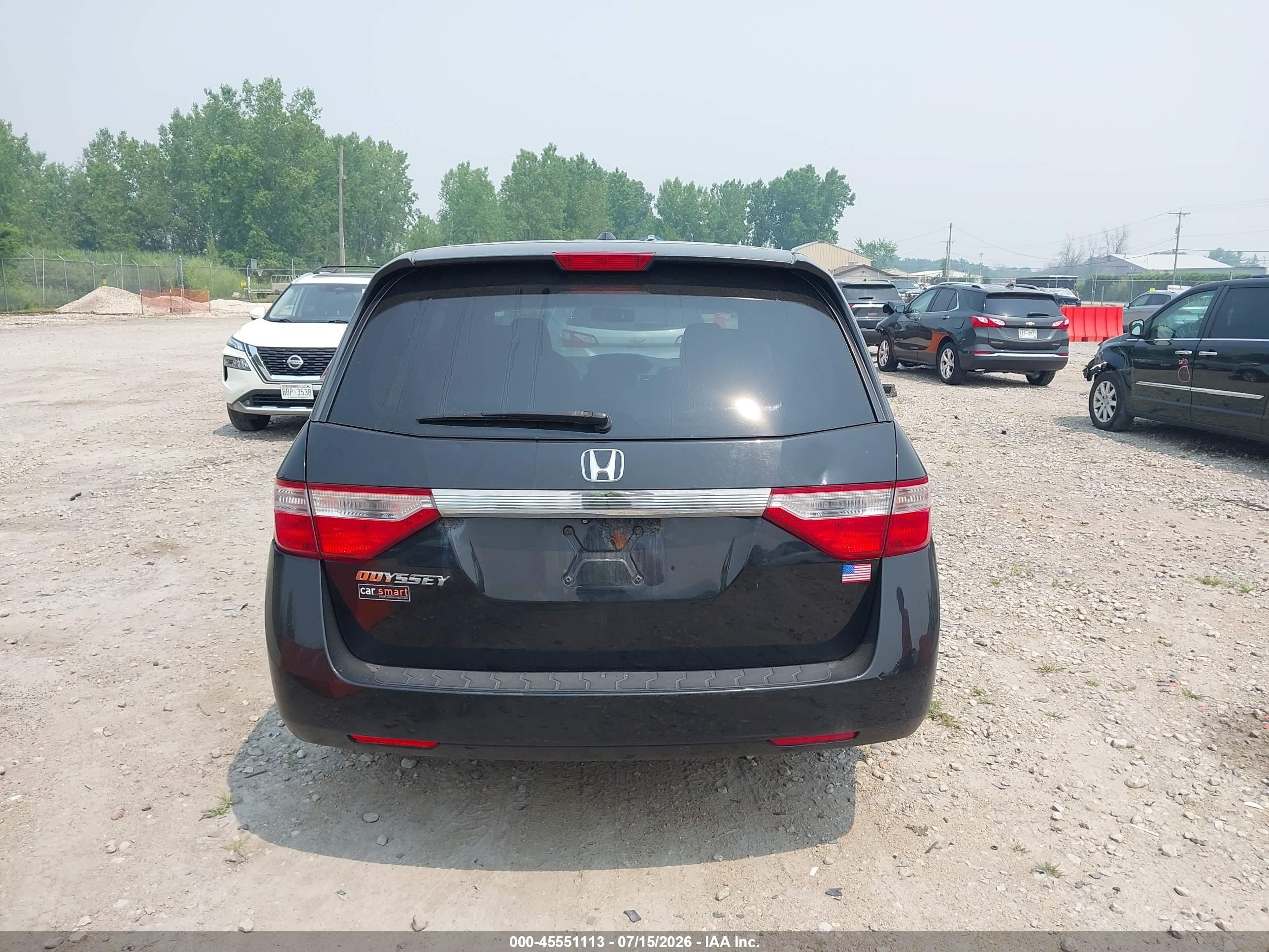 2011 Honda Odyssey Ex-l Black vin: 5FNRL5H68BB021588