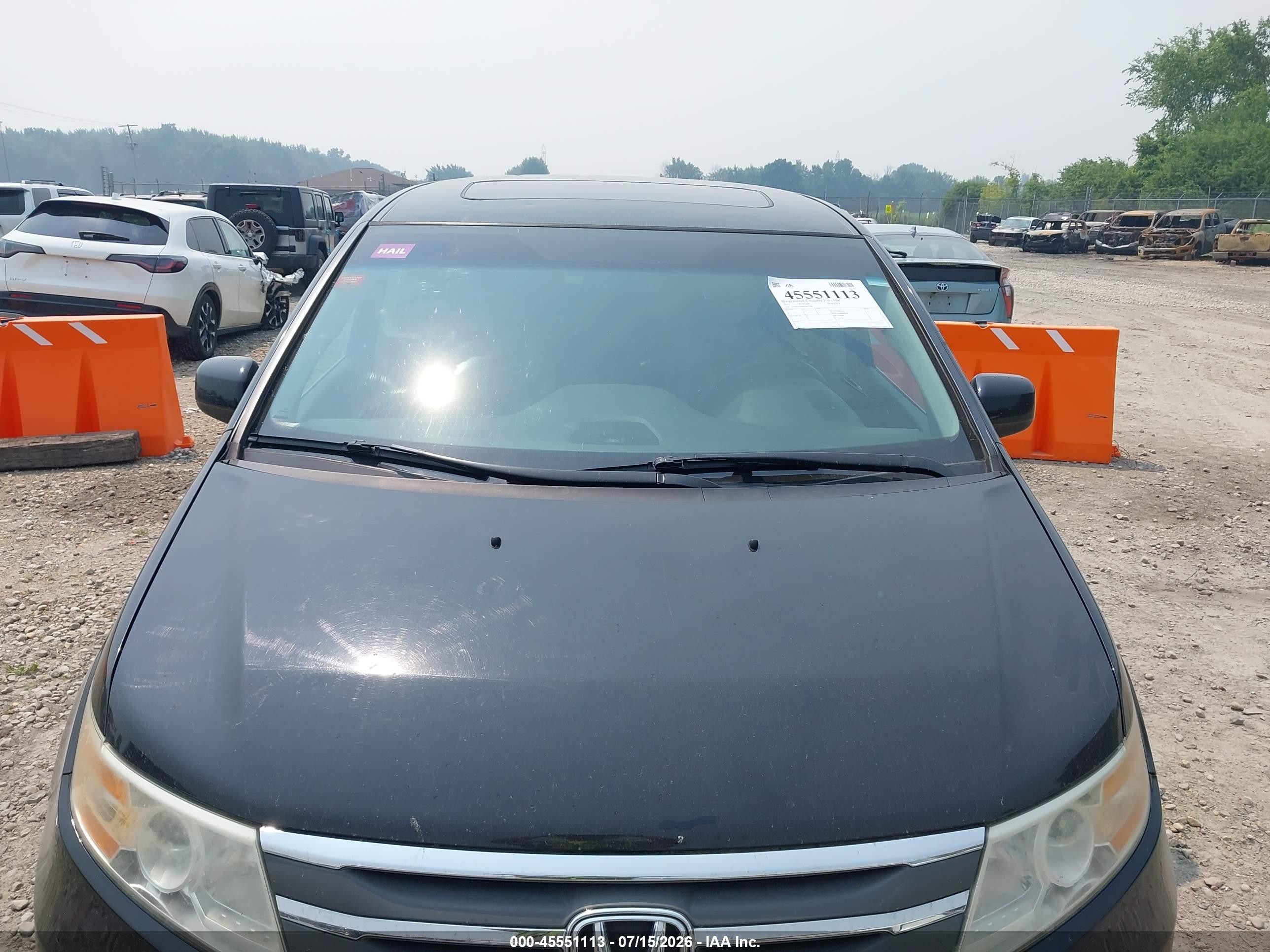 2011 Honda Odyssey Ex-l Black vin: 5FNRL5H68BB021588