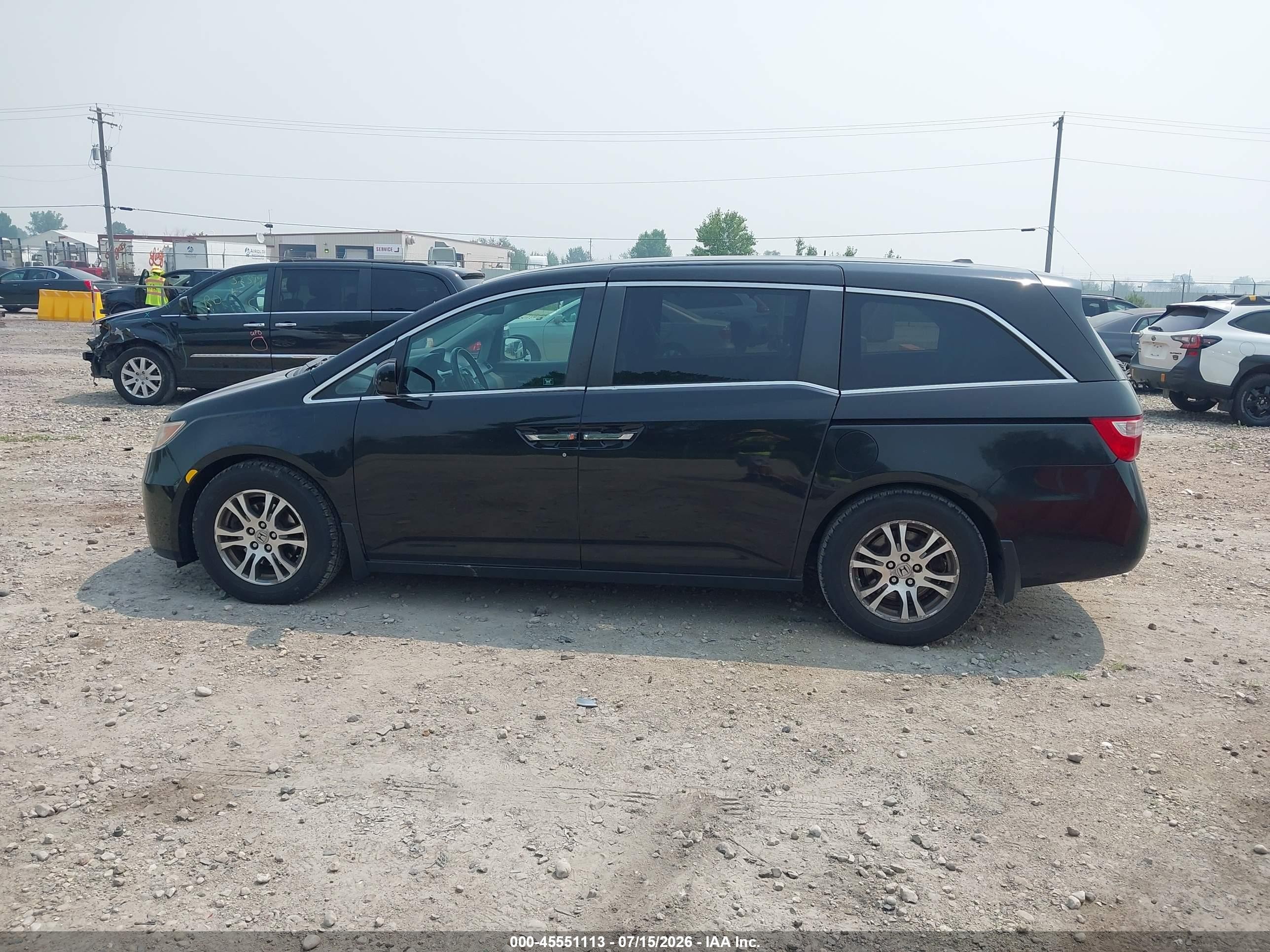 2011 Honda Odyssey Ex-l Black vin: 5FNRL5H68BB021588