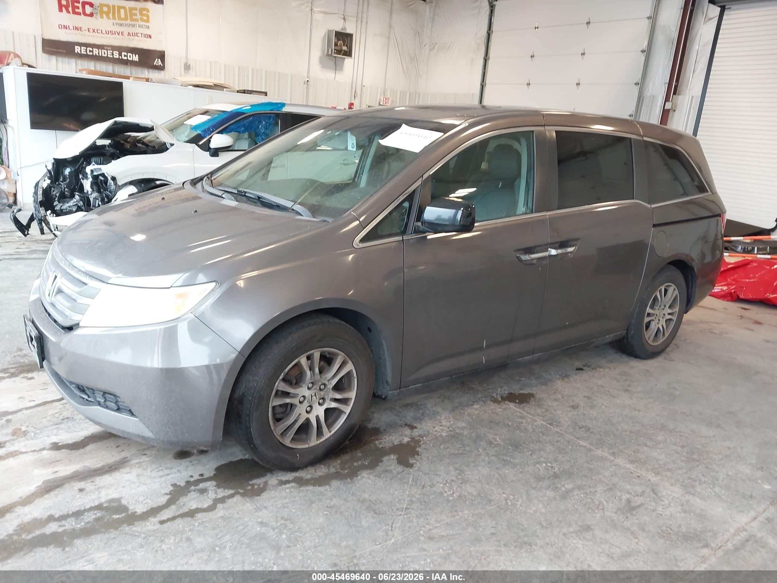 2011 Honda Odyssey Ex-l Gray vin: 5FNRL5H68BB039749