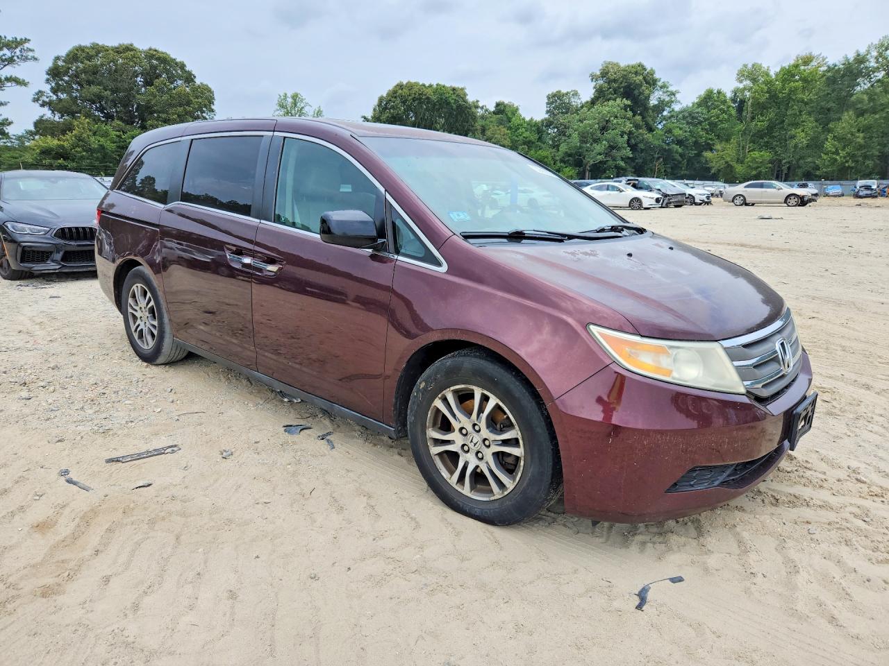 2011 Honda Odyssey Exl Burgundy vin: 5FNRL5H68BB041274