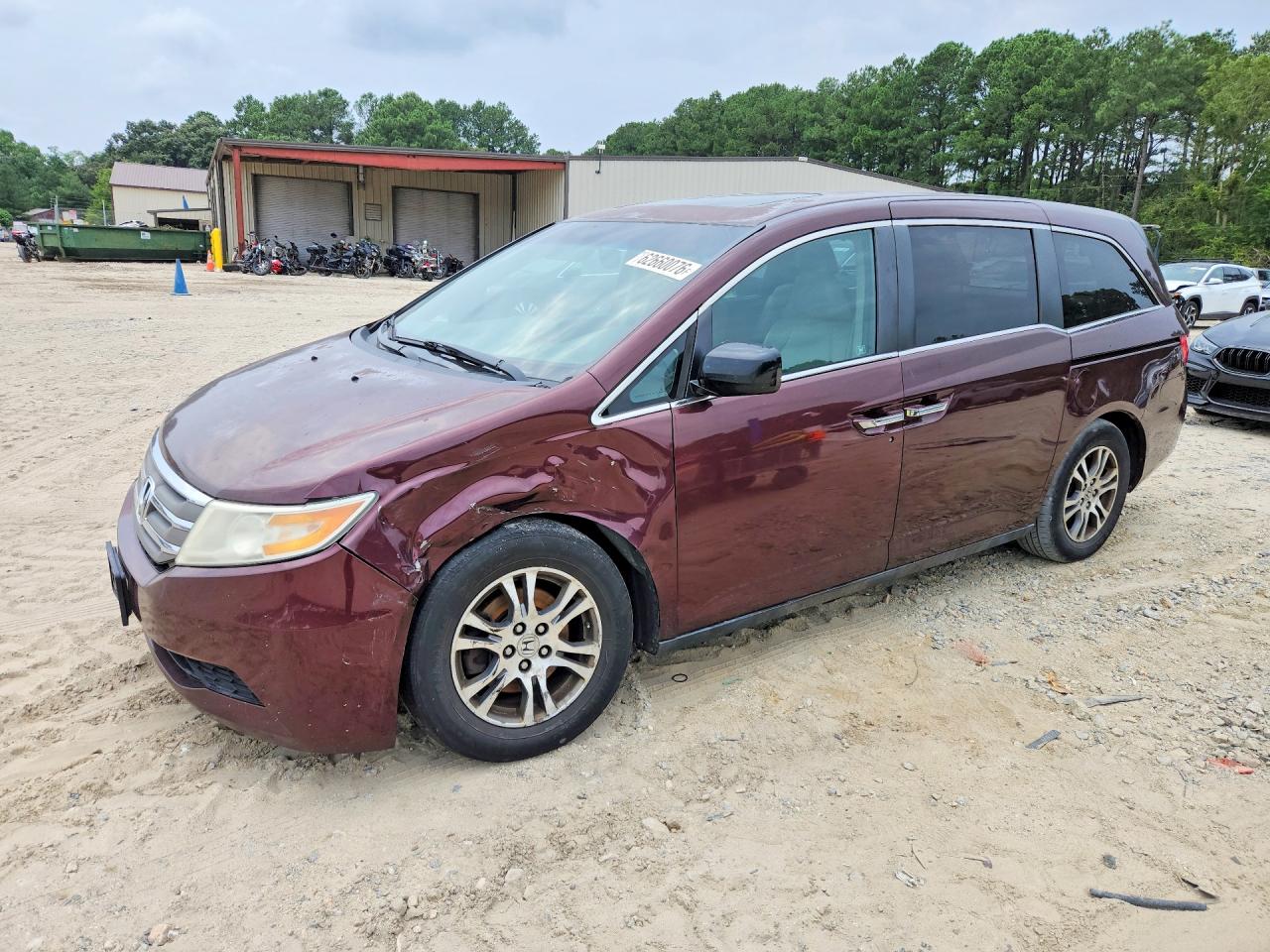 2011 Honda Odyssey Exl Burgundy vin: 5FNRL5H68BB041274