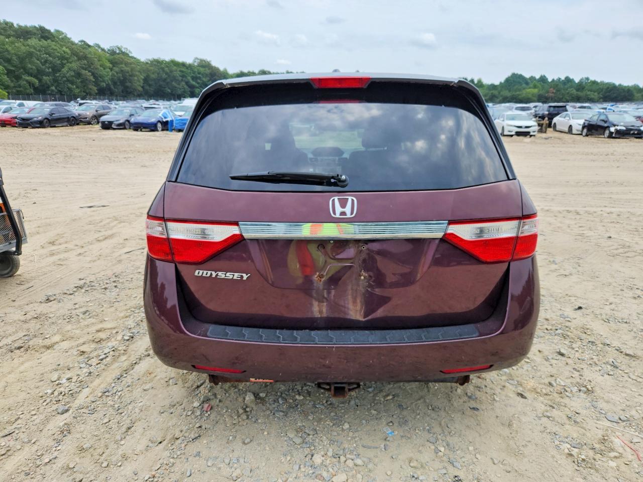 2011 Honda Odyssey Exl Burgundy vin: 5FNRL5H68BB041274