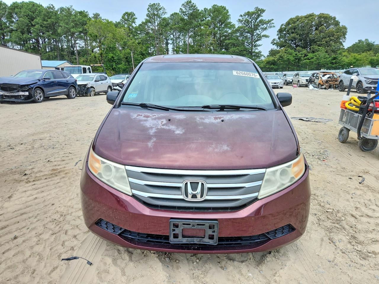 2011 Honda Odyssey Exl Burgundy vin: 5FNRL5H68BB041274