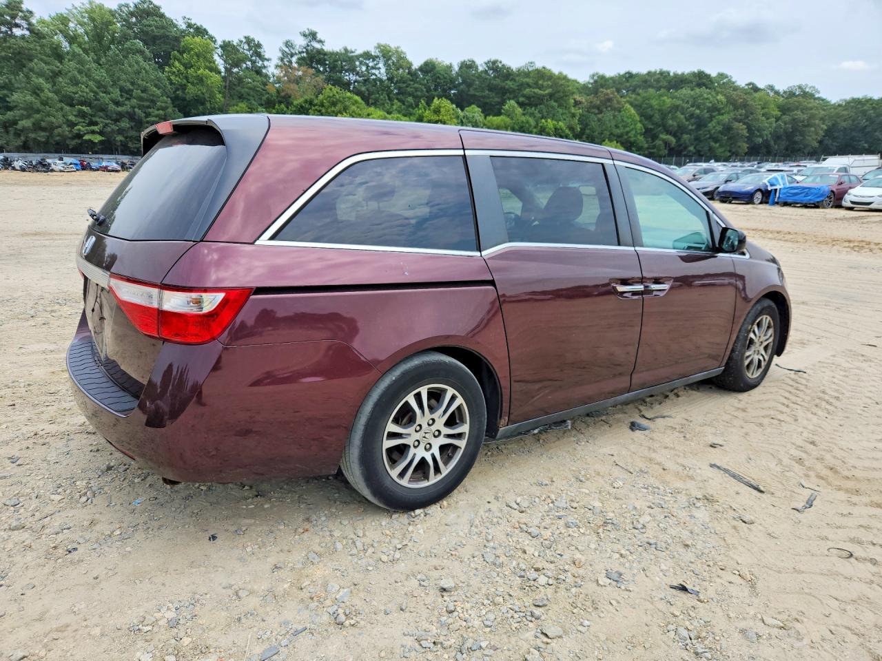 2011 Honda Odyssey Exl Burgundy vin: 5FNRL5H68BB041274