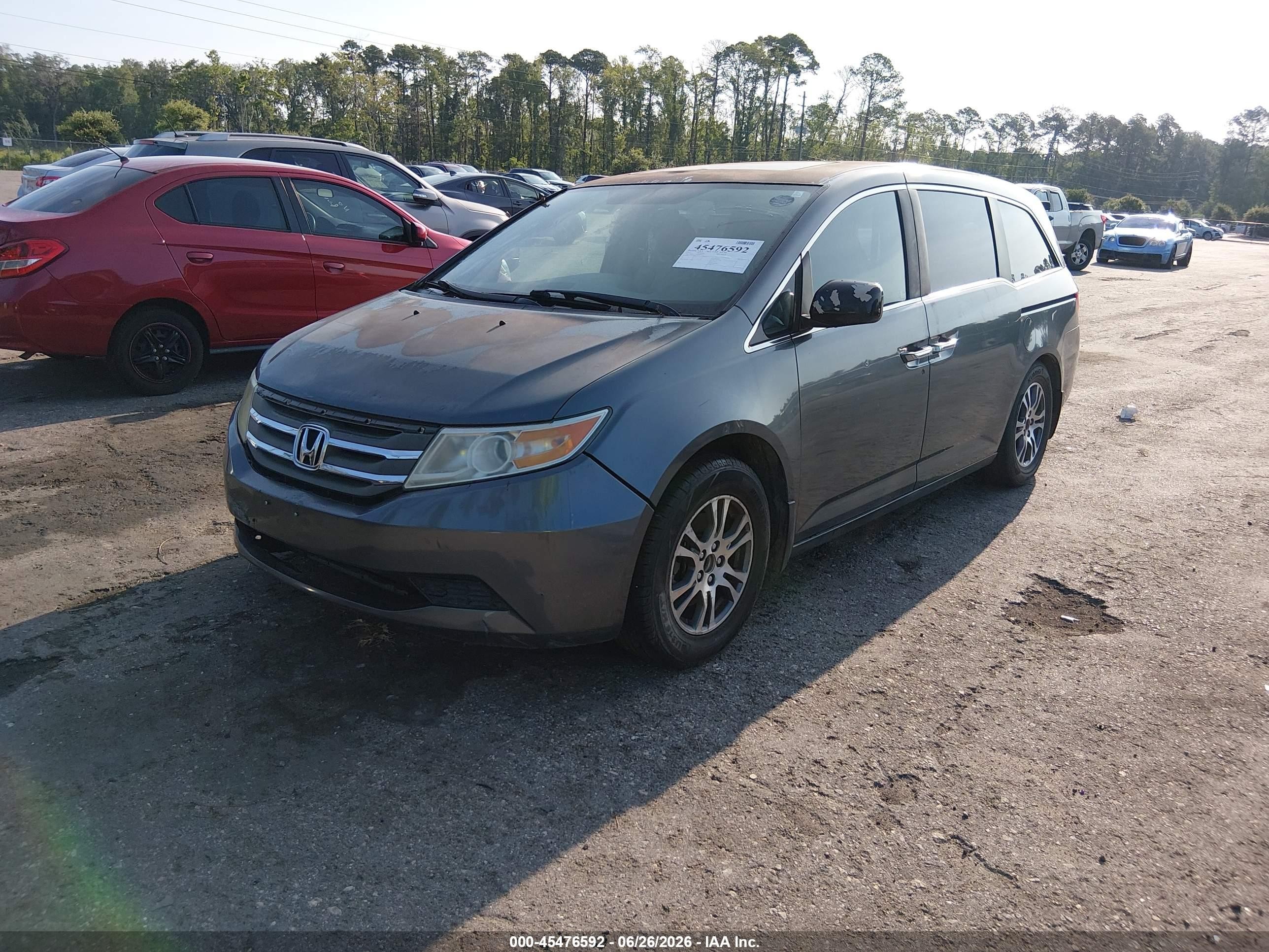 2011 Honda Odyssey Ex-l Gray vin: 5FNRL5H68BB043493