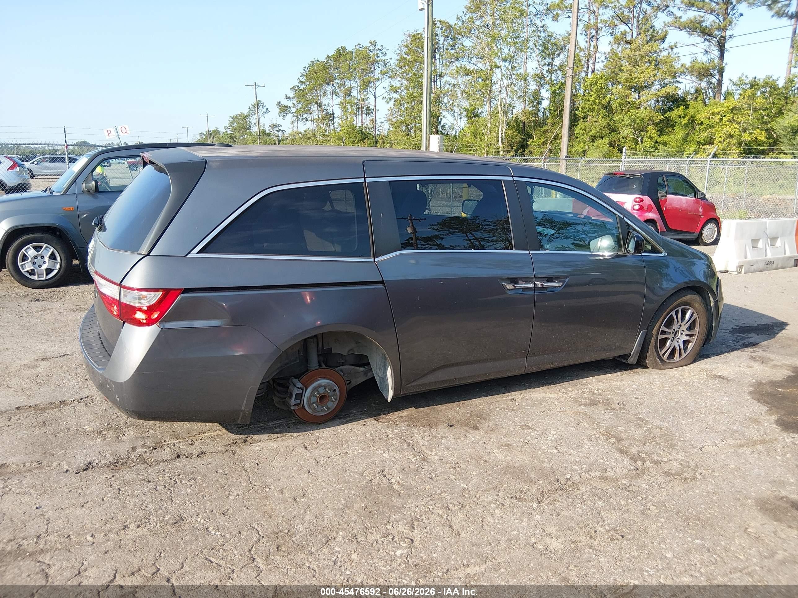 2011 Honda Odyssey Ex-l Gray vin: 5FNRL5H68BB043493